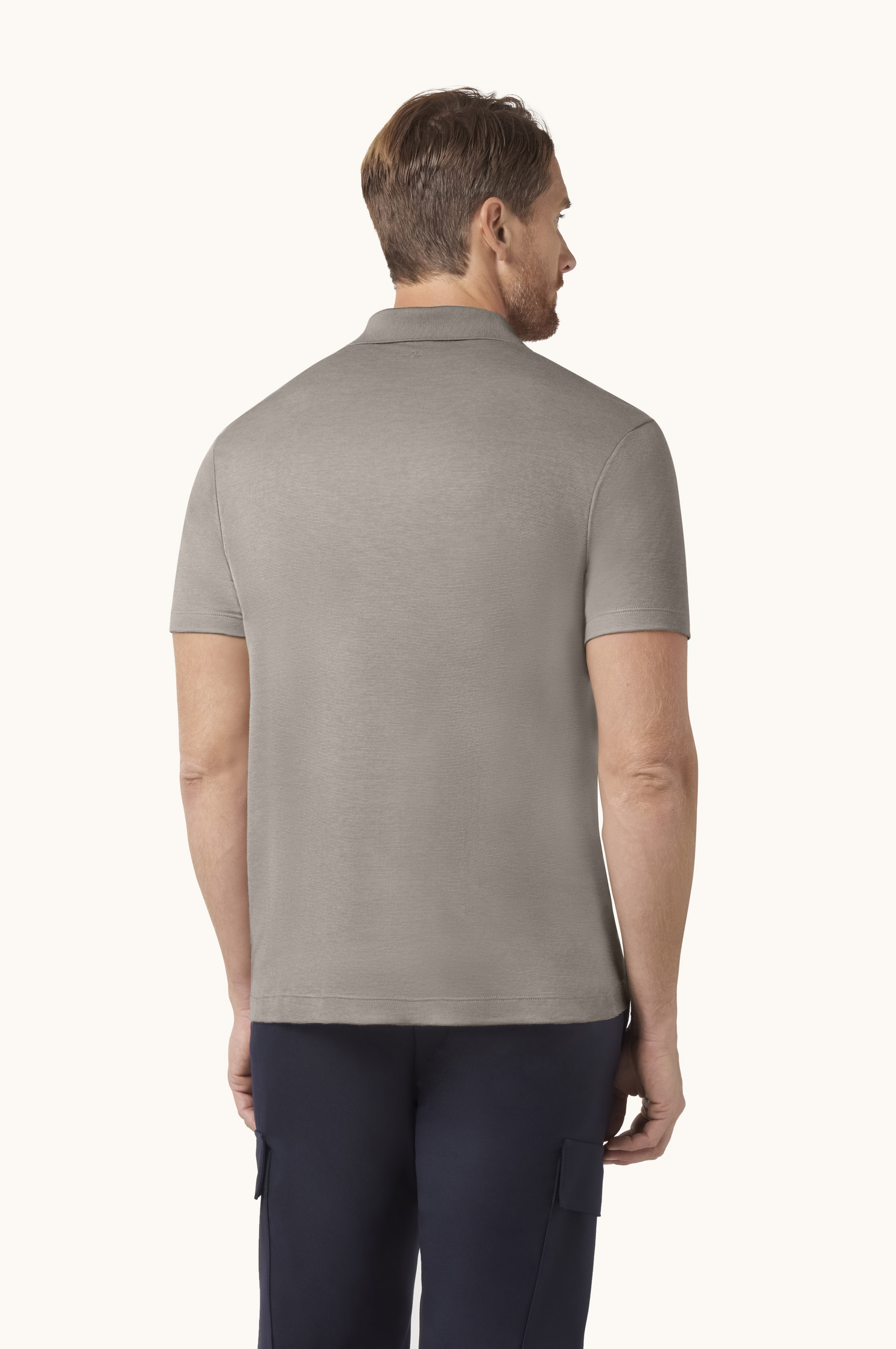X-Soft Interlock Cotton V-Neck Polo image number 3