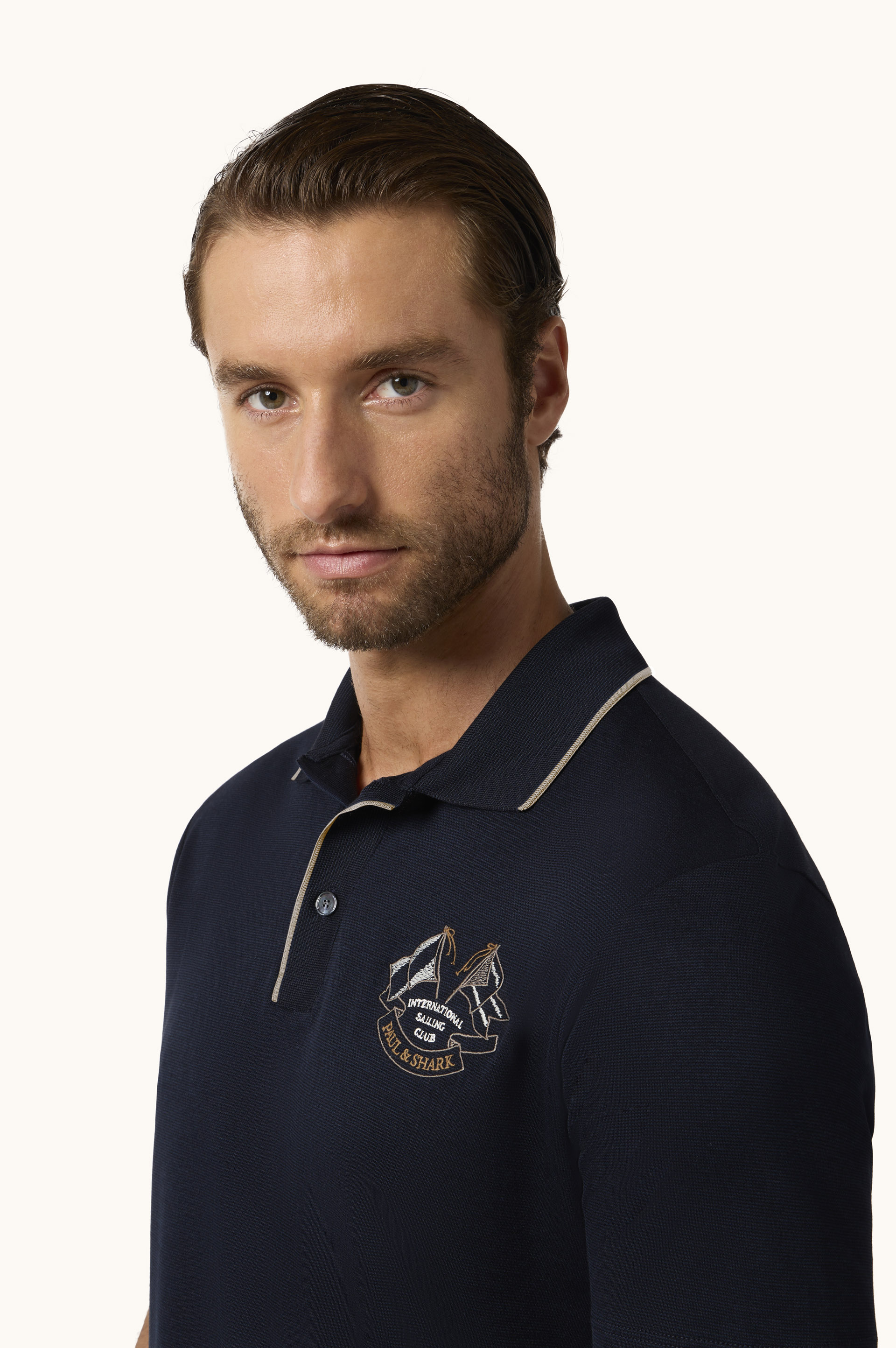 Polo X-Soft de algod&oacute;n interlock con bordado International Sailing Club image number 4