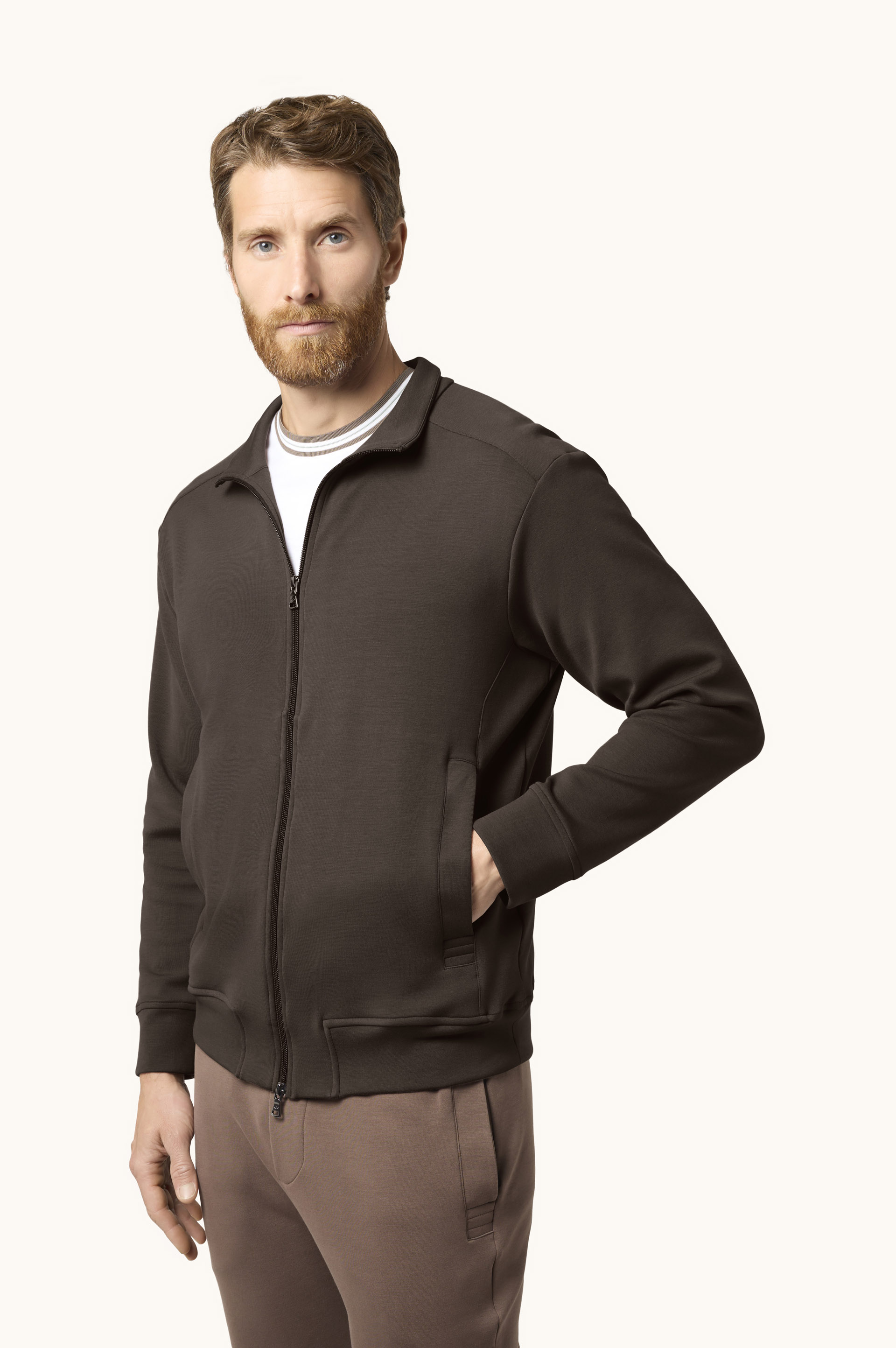 Active Fleece Cotton Zip-Up Sweatshirt image number 0