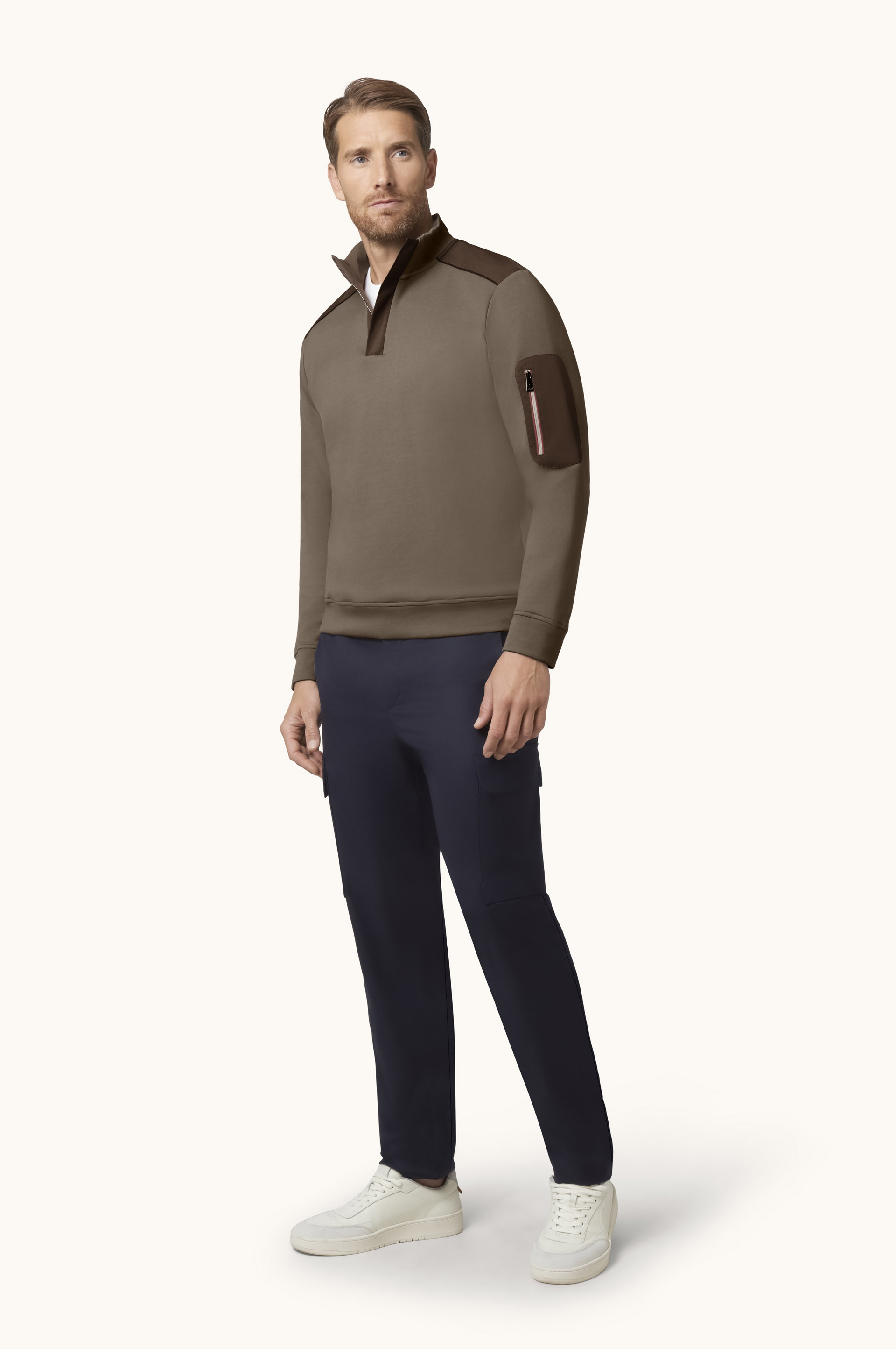X-Soft Half-Zip Cotton Sweatshirt with Typhoon&reg; Platinum Details image number 2