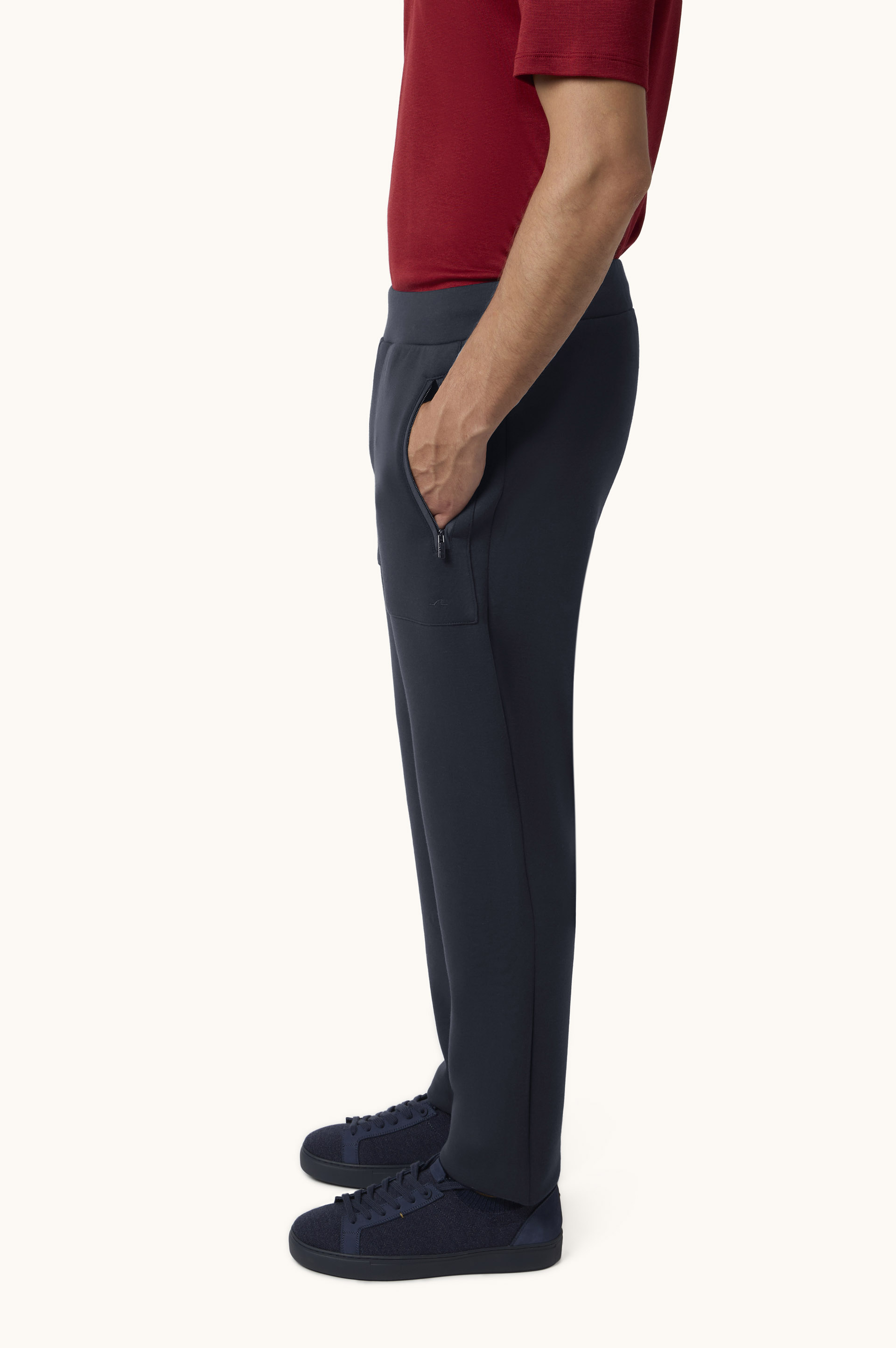 Supima&reg; cotton trousers with Alcantara&reg; details image number 4