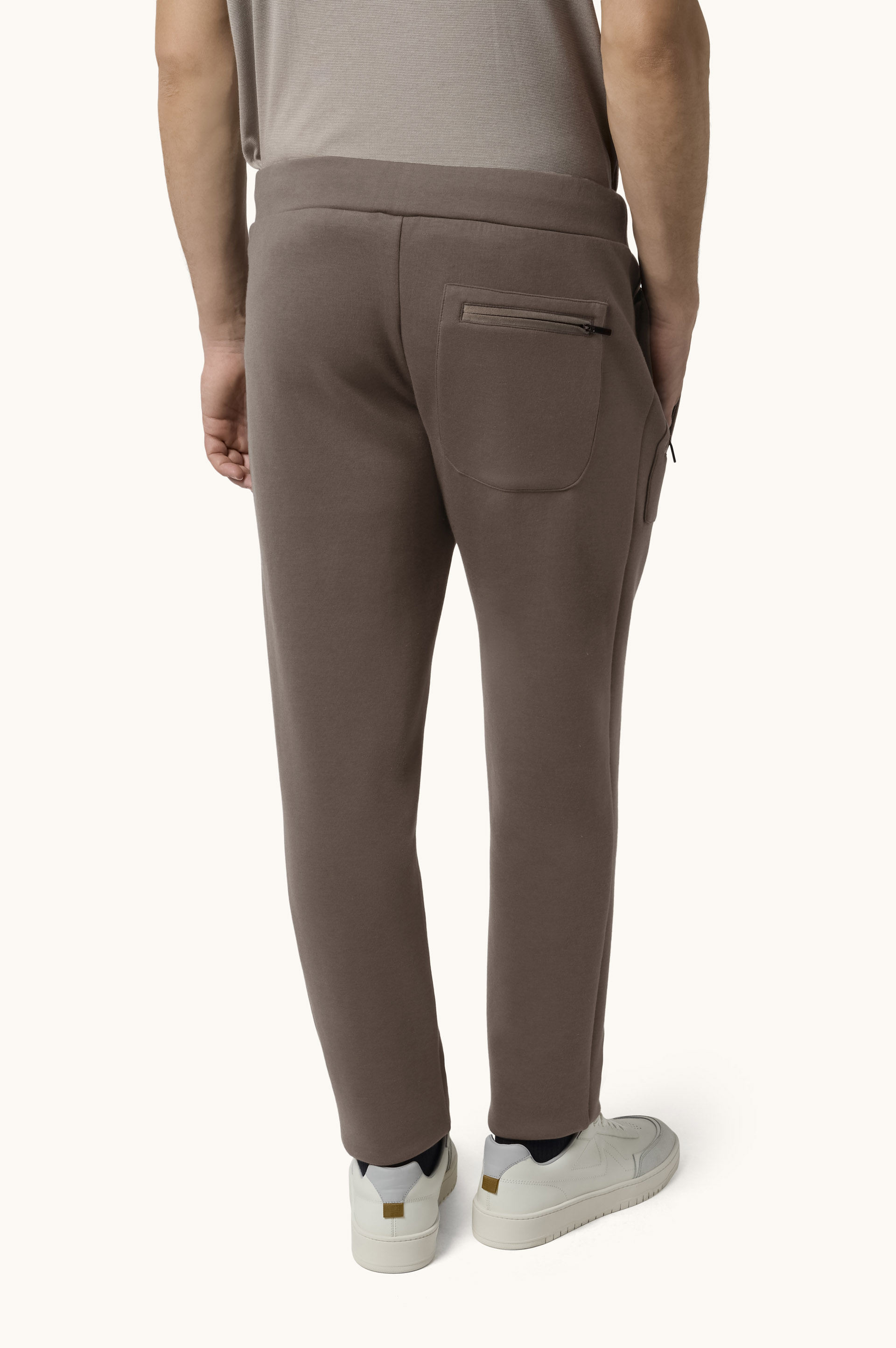 Supima&reg; cotton trousers with Alcantara&reg; details image number 3