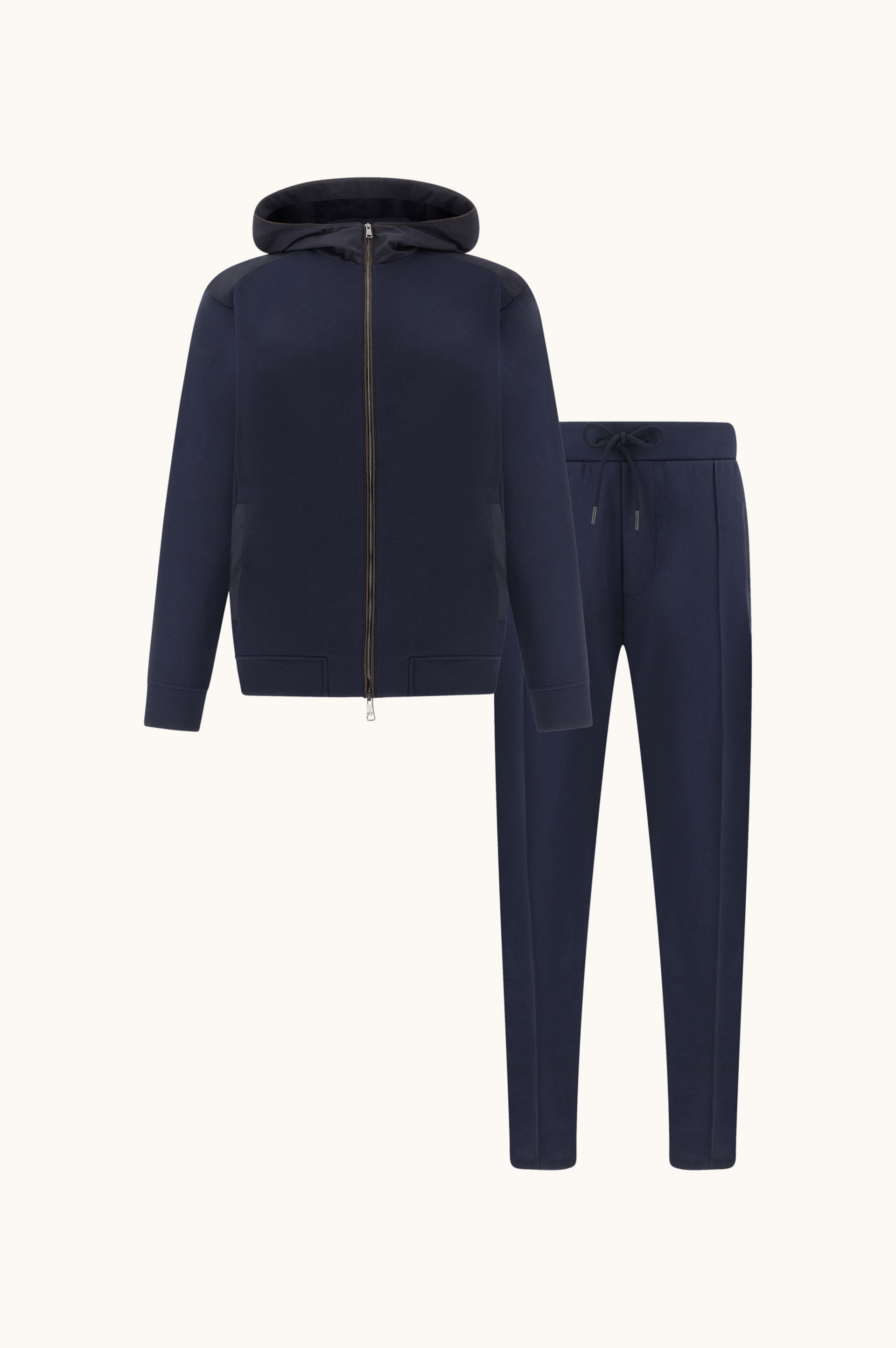 Tuta in Active Fleece con cappuccio e inserti in nylon image number 0