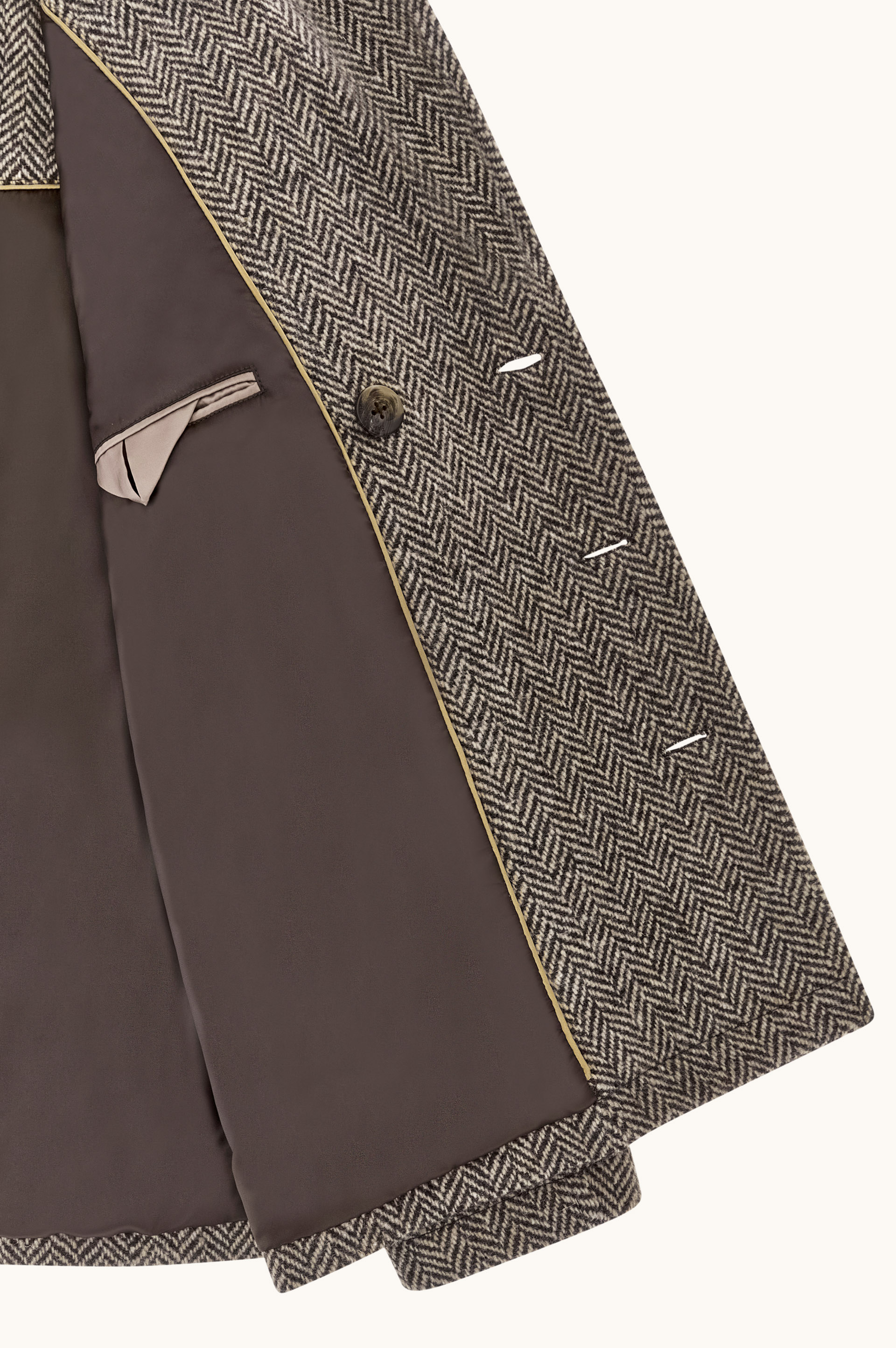 Chevron Wool Peacoat with Alcantara&reg; Details image number 5