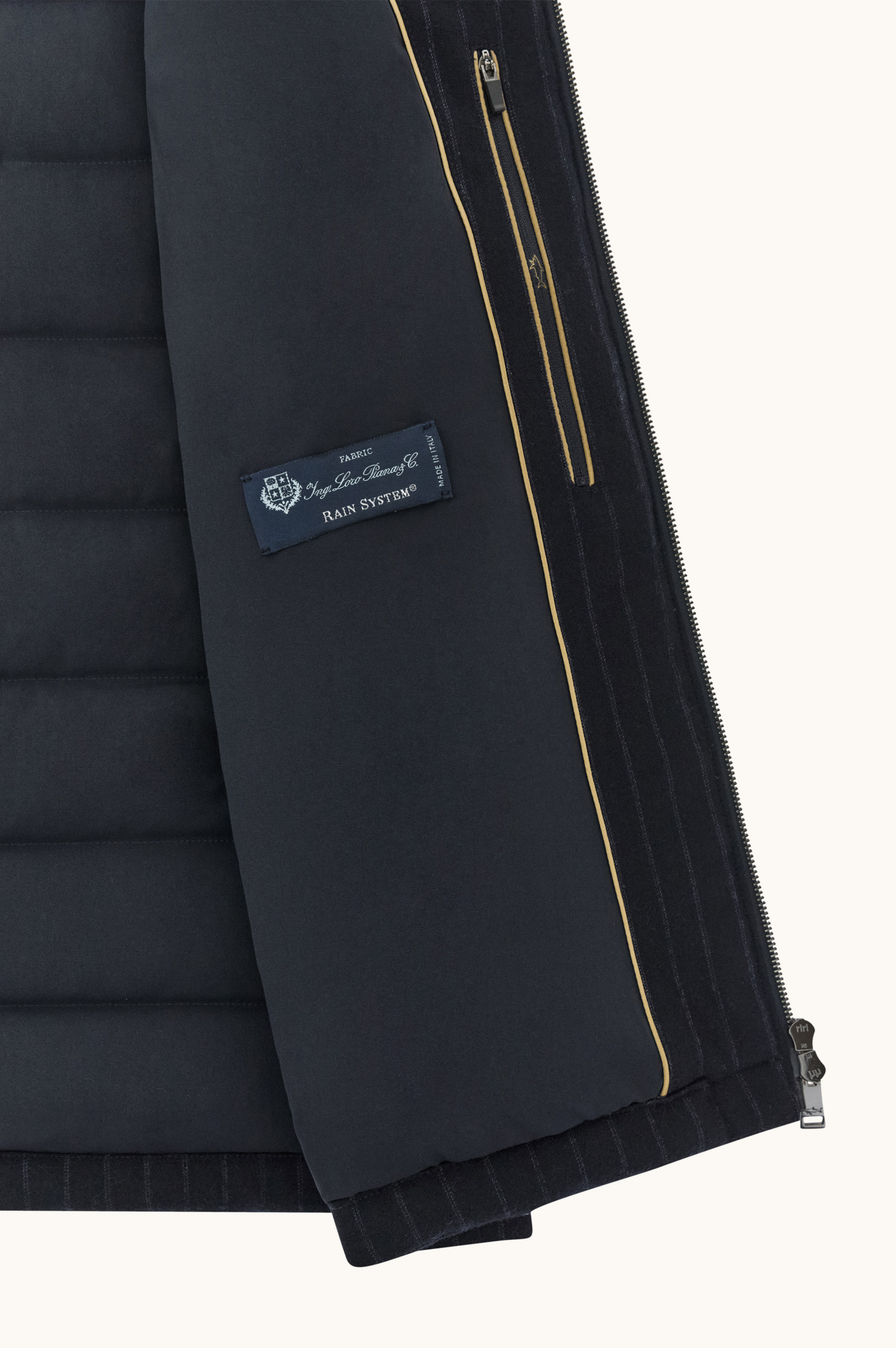 Pinstriped Wool Quilted Gilet image number 5