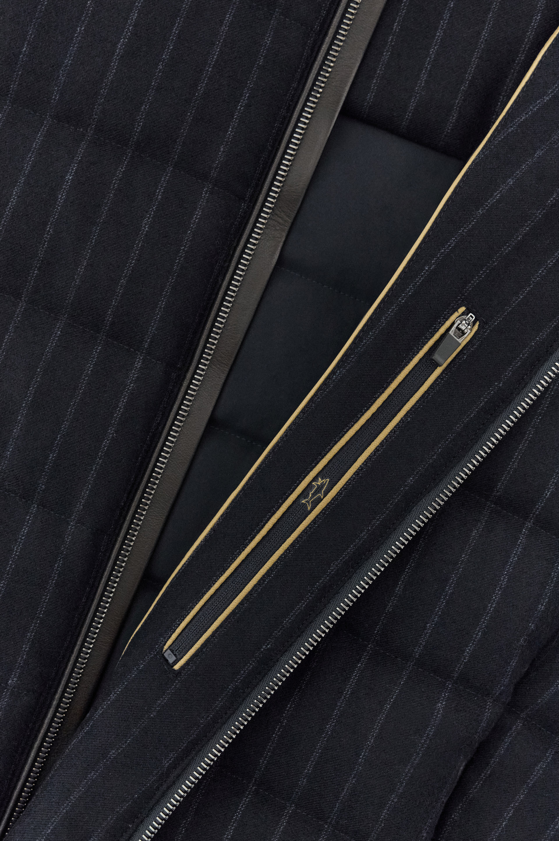 Pinstriped Wool Quilted Gilet image number 6