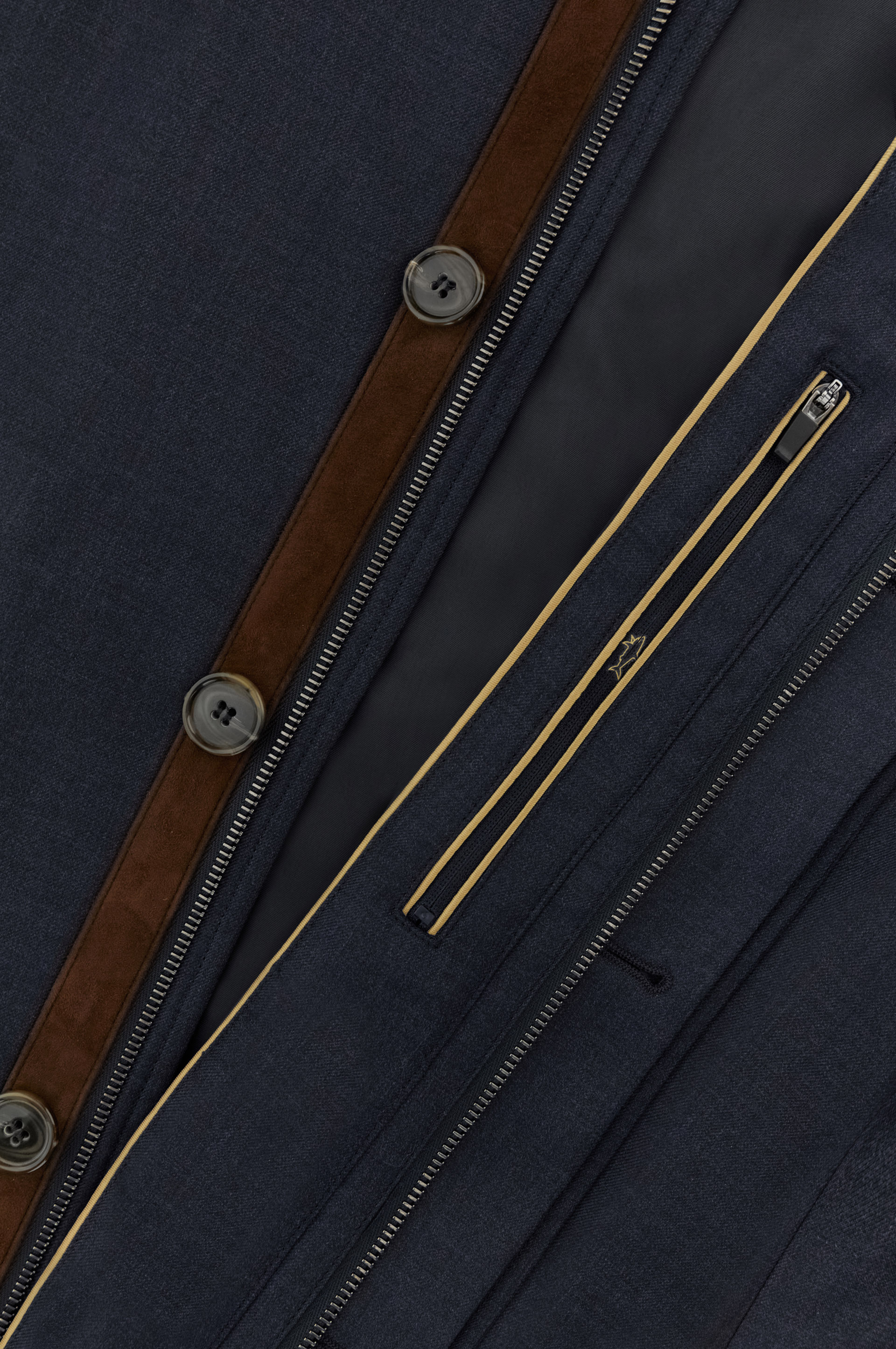 Wool Field Jacket with Suede Details image number 2