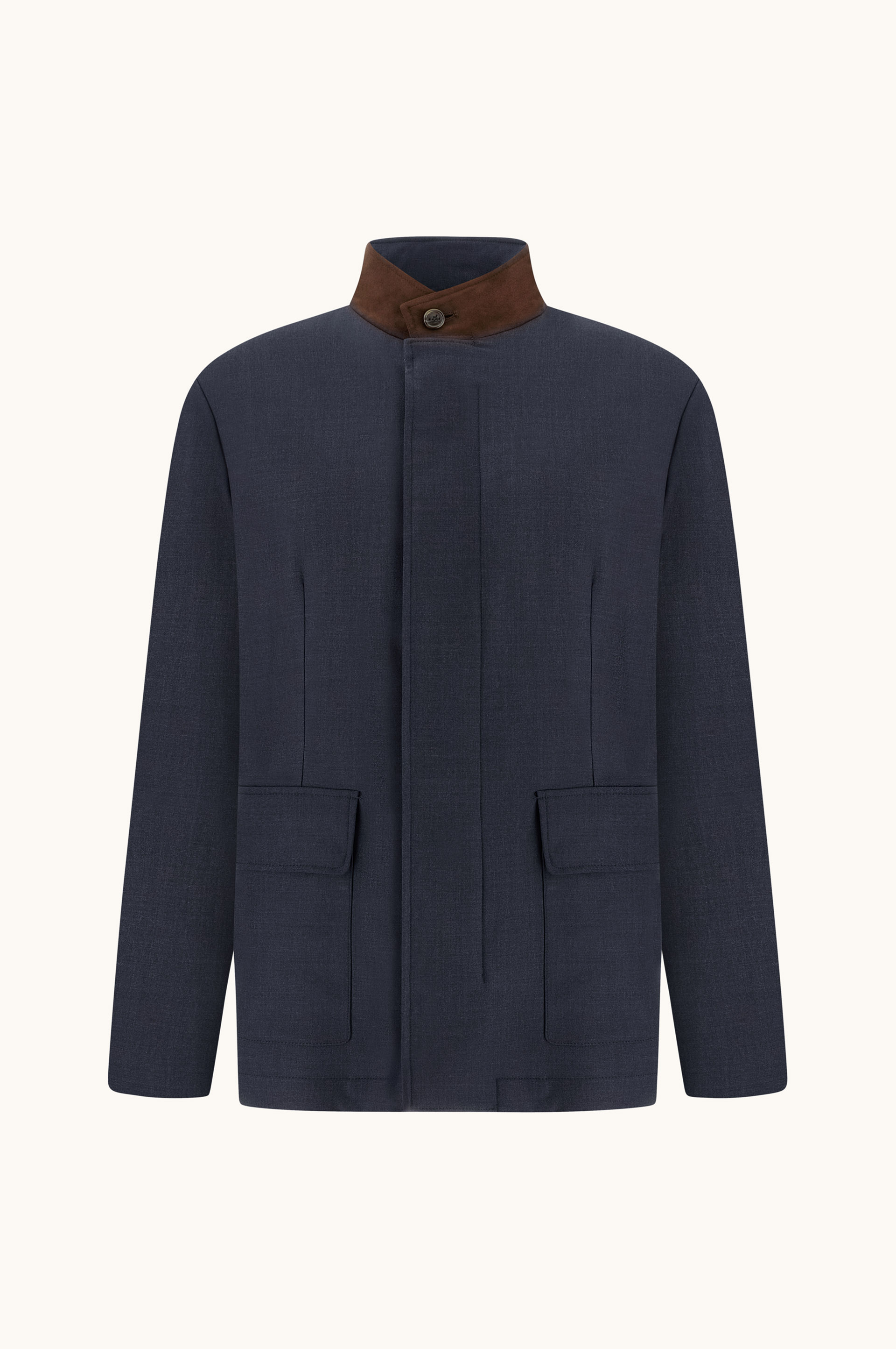 Wool Field Jacket with Suede Details image number 0