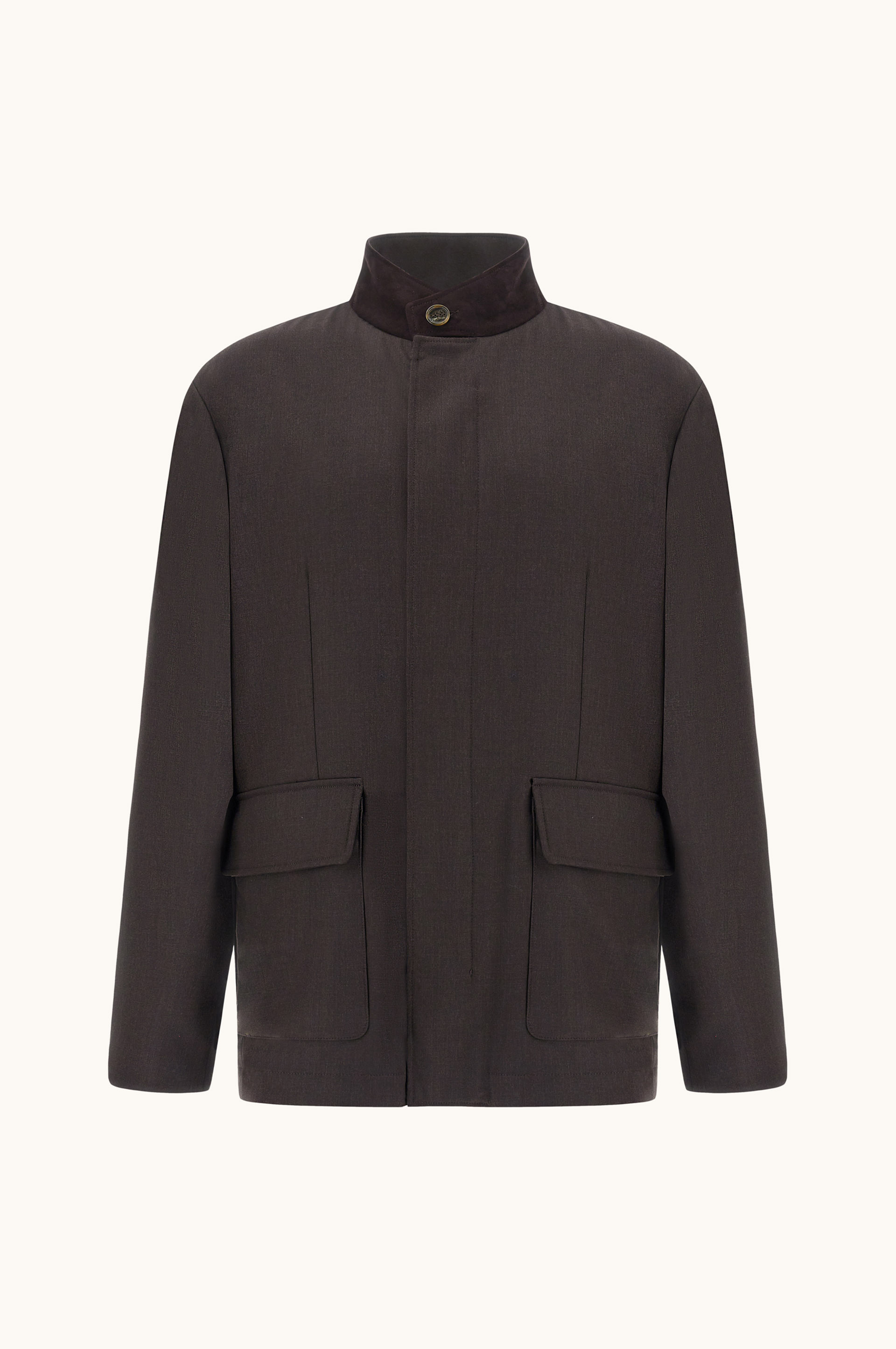 Wool Field Jacket with Suede Details image number 0