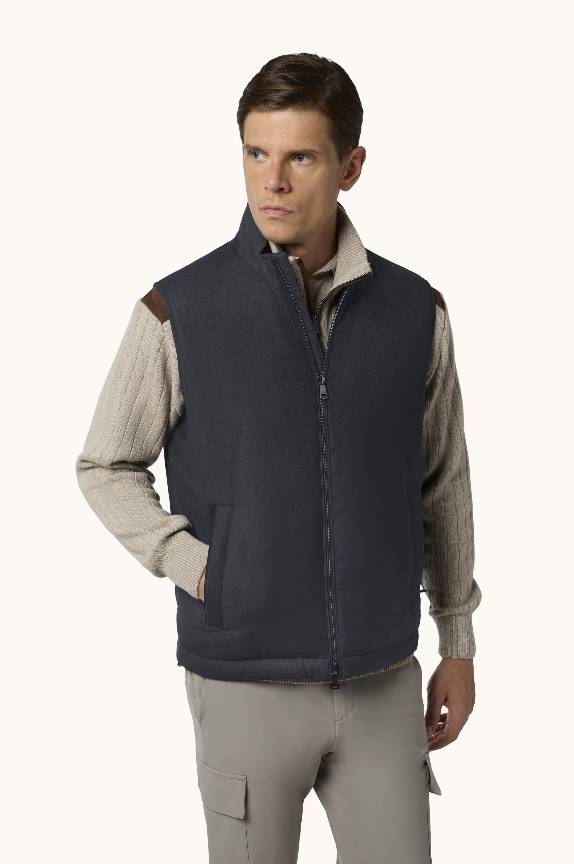 Gilet r&eacute;versible en laine et Typhoon&reg; image number 0
