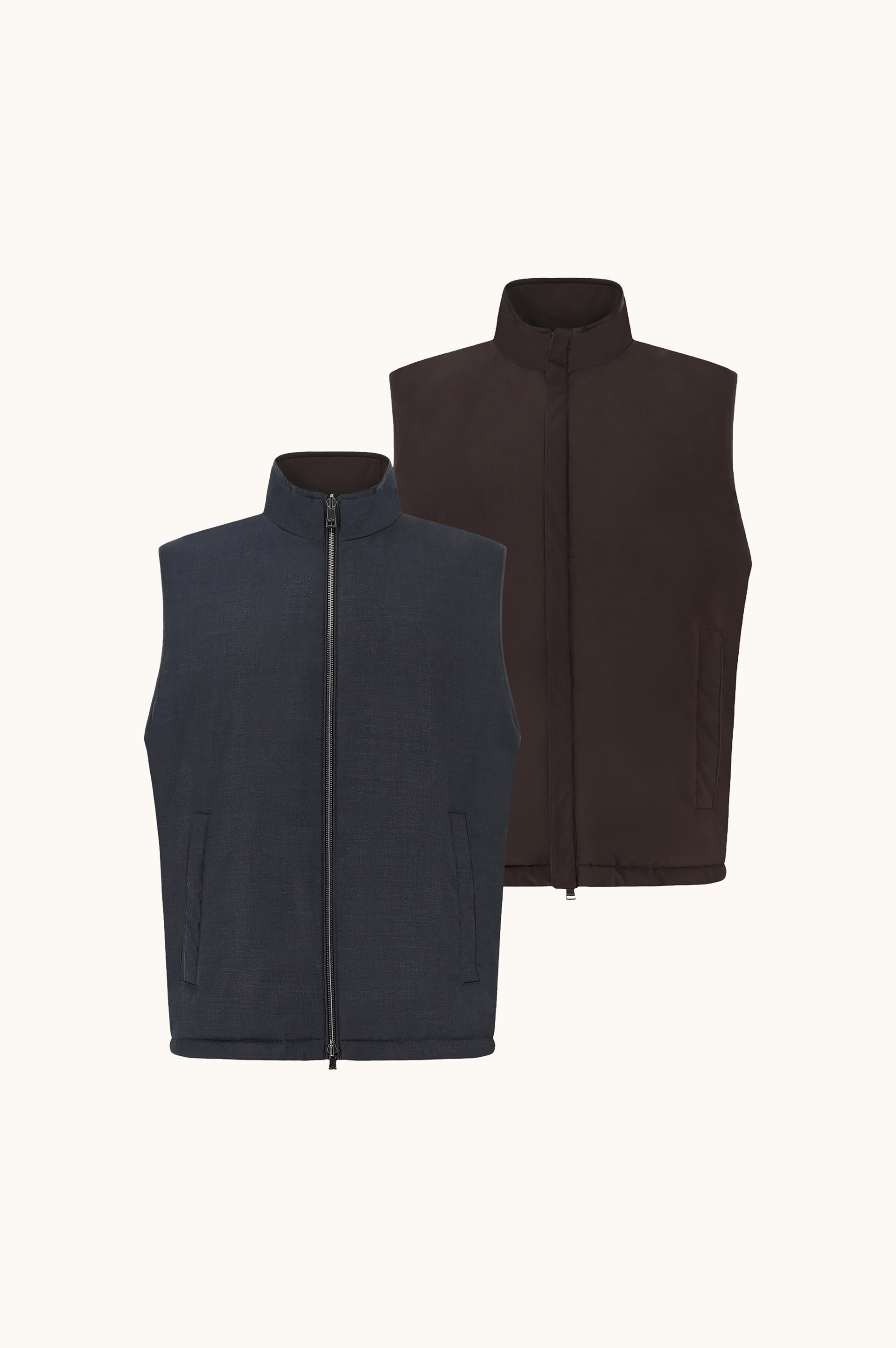 Reversible gilet in wool and Typhoon&reg; image number 1