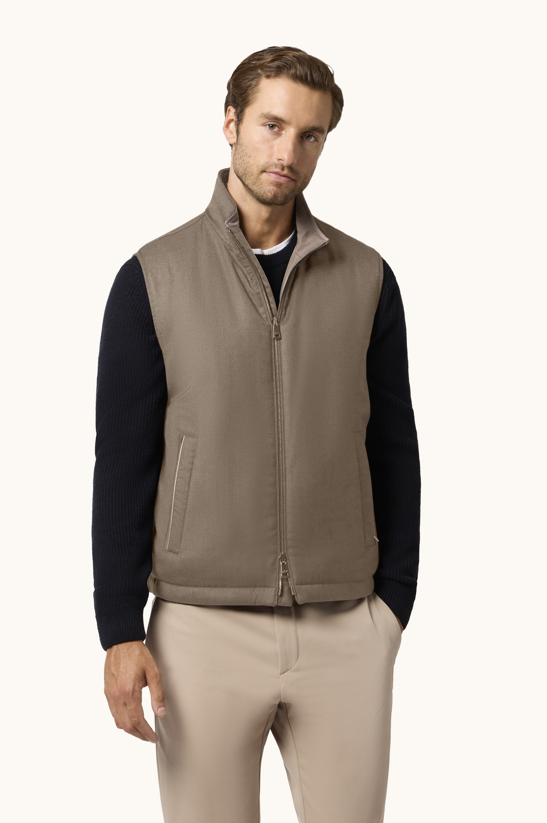 Gilet r&eacute;versible en laine et Typhoon&reg; image number 0