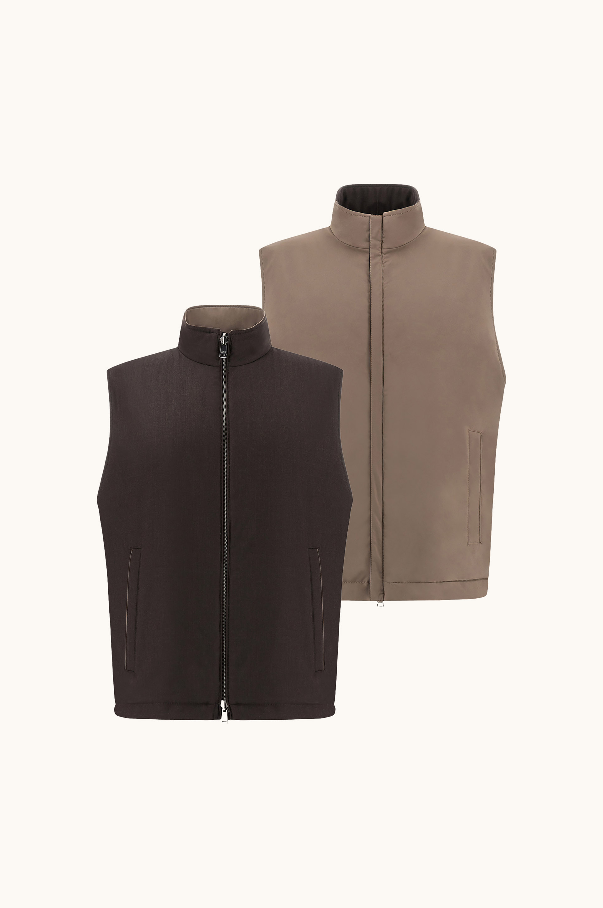 Reversible gilet in wool and Typhoon&reg; image number 1
