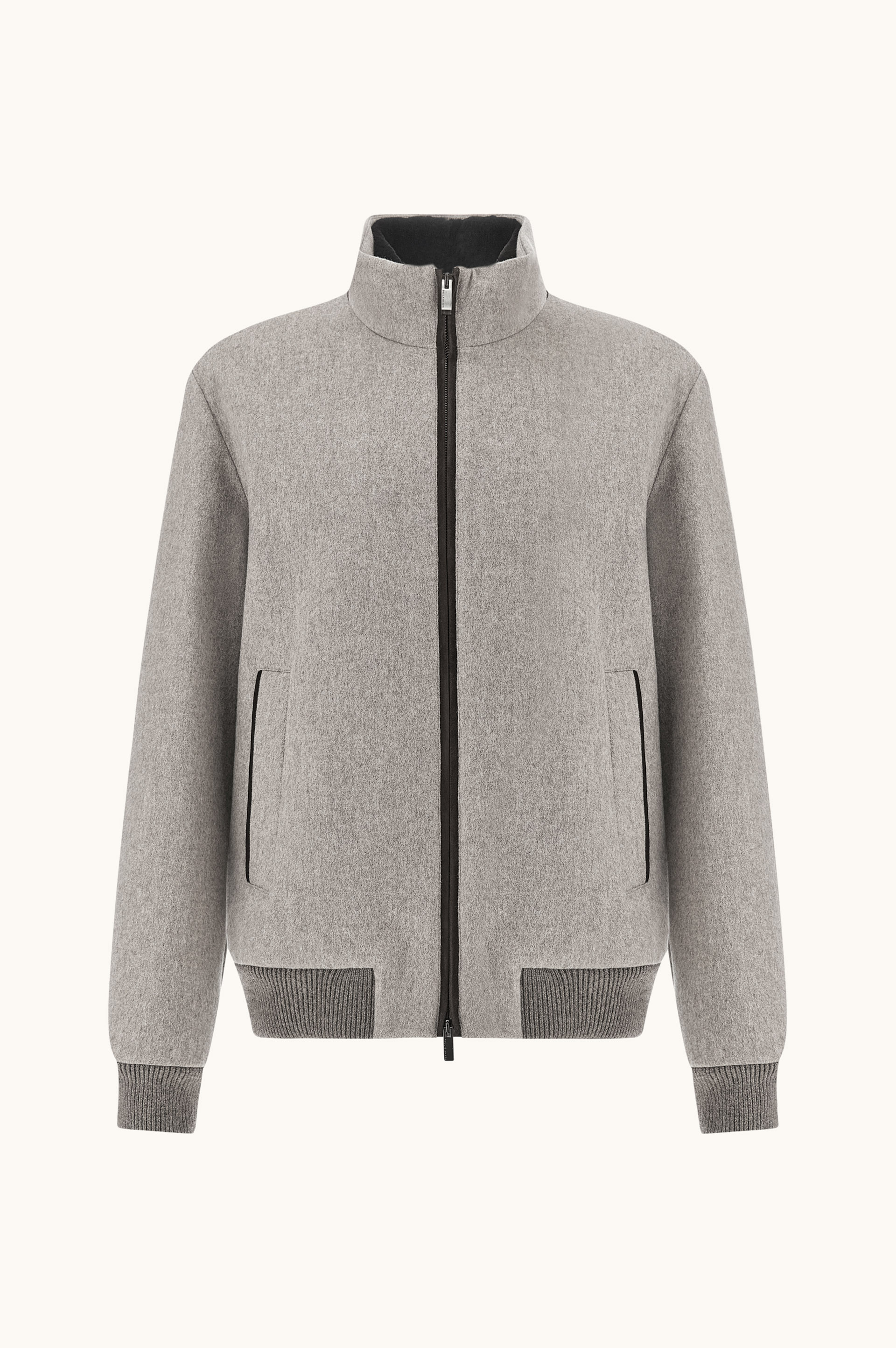 Cashmere Blouson with Suede Details image number 1