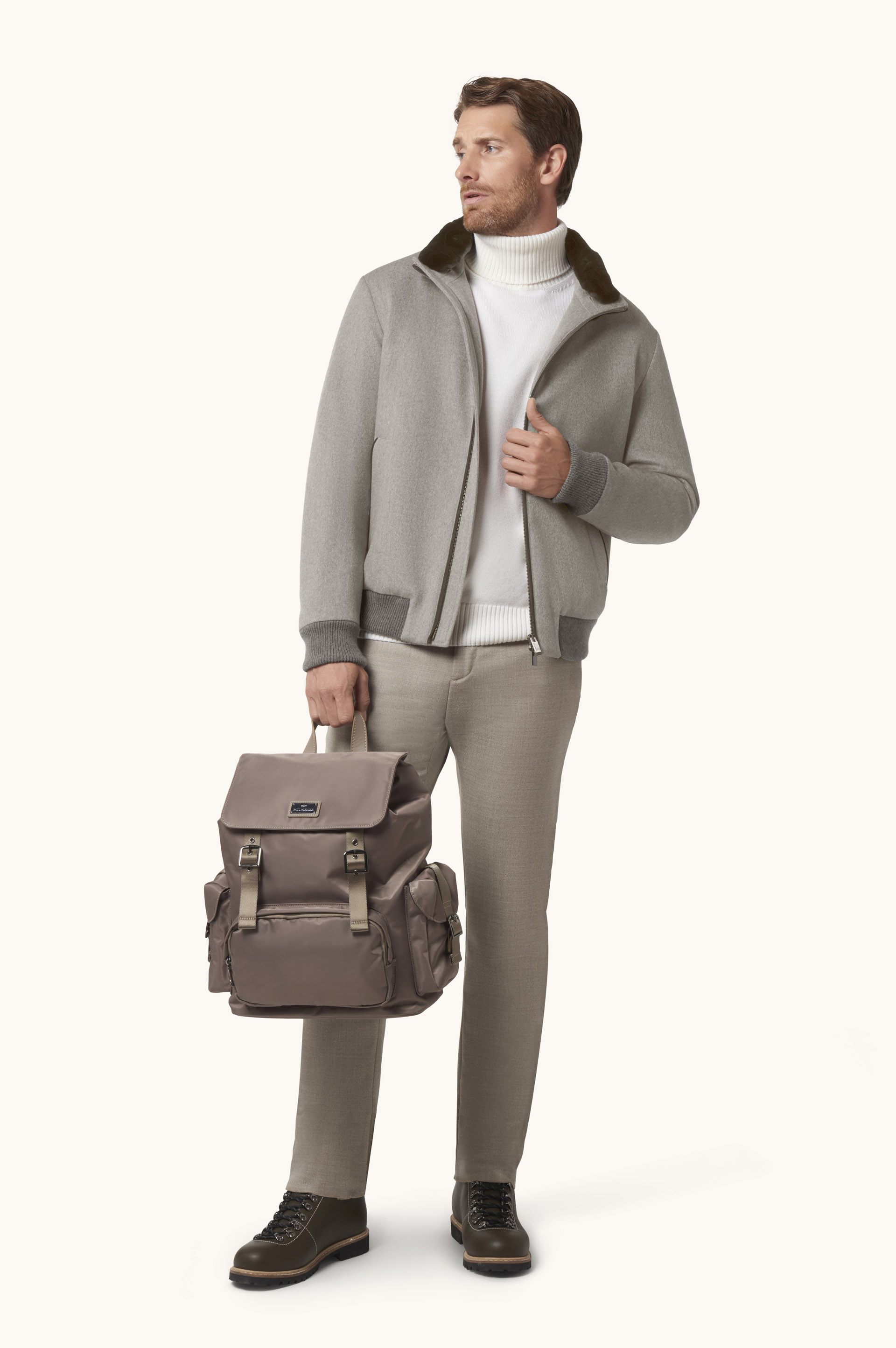 Cashmere Blouson with Suede Details image number 2