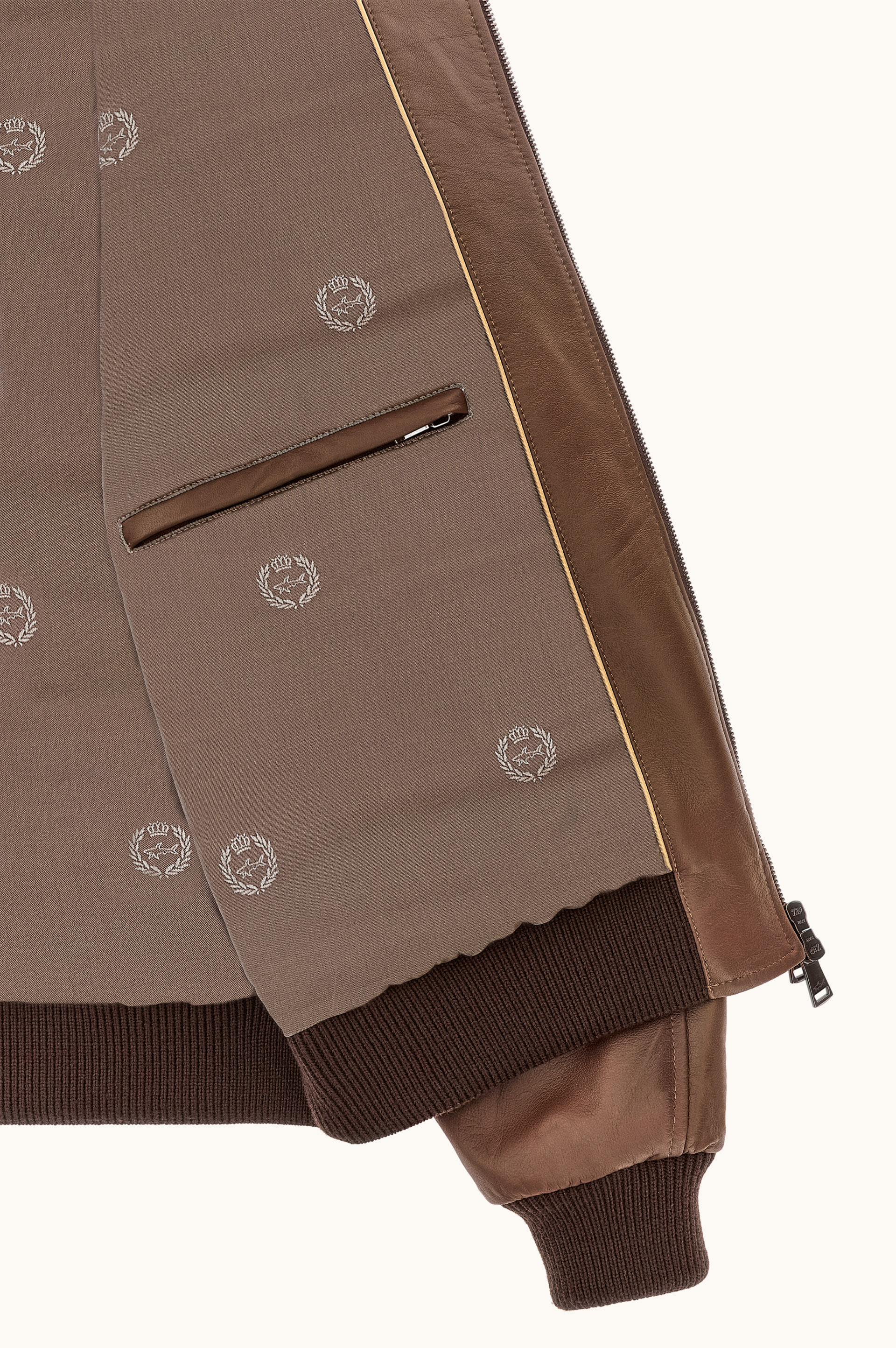 Aqualeather leather bomber jacket image number 1