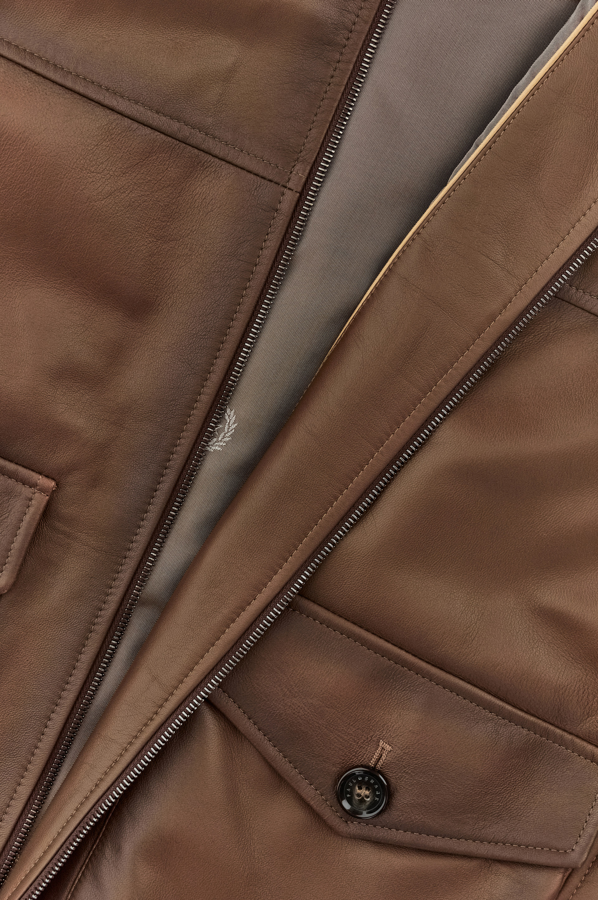 Aqualeather leather bomber jacket image number 2