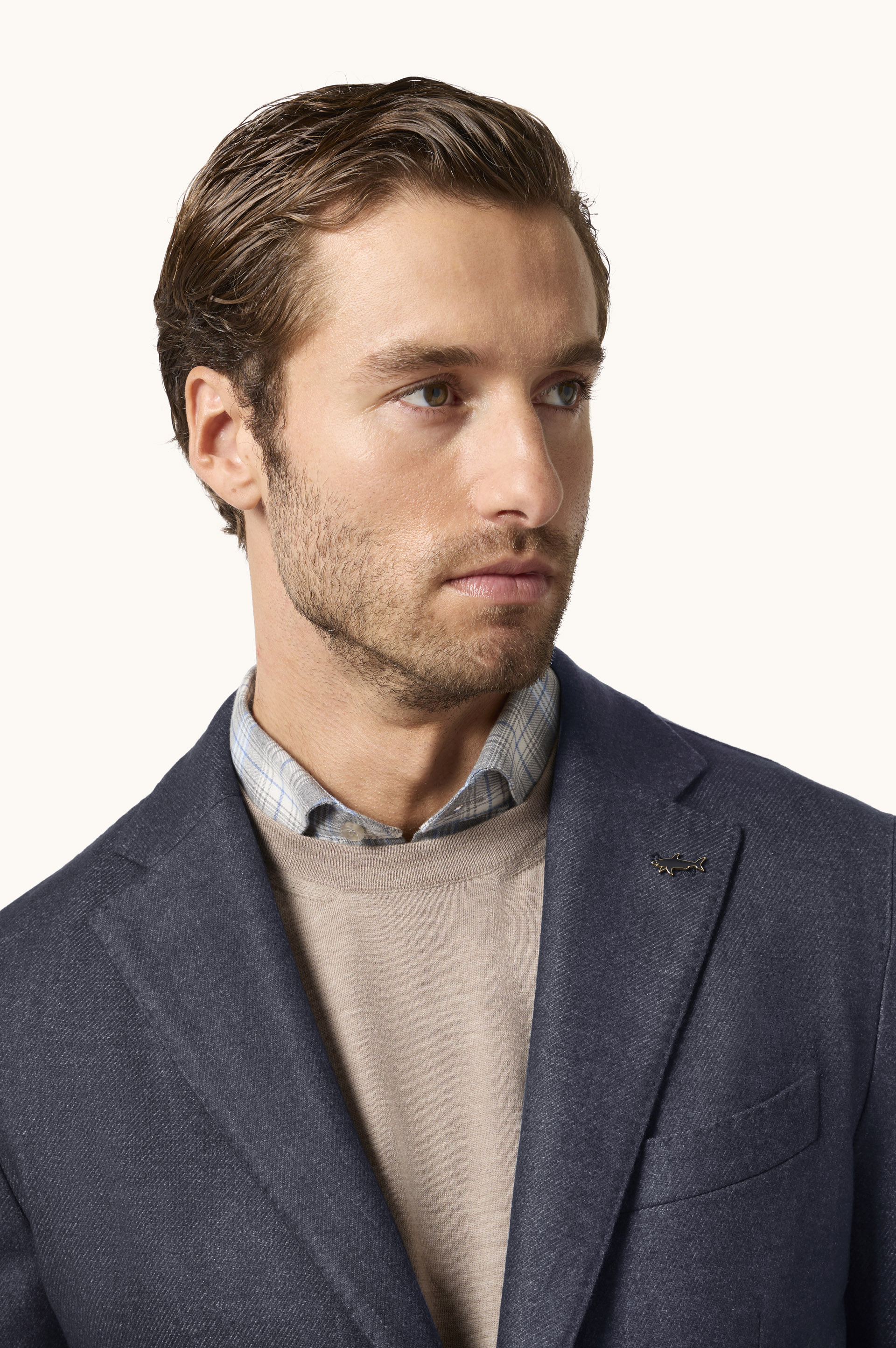 Single-Breasted Wool and Cashmere Blazer image number 4
