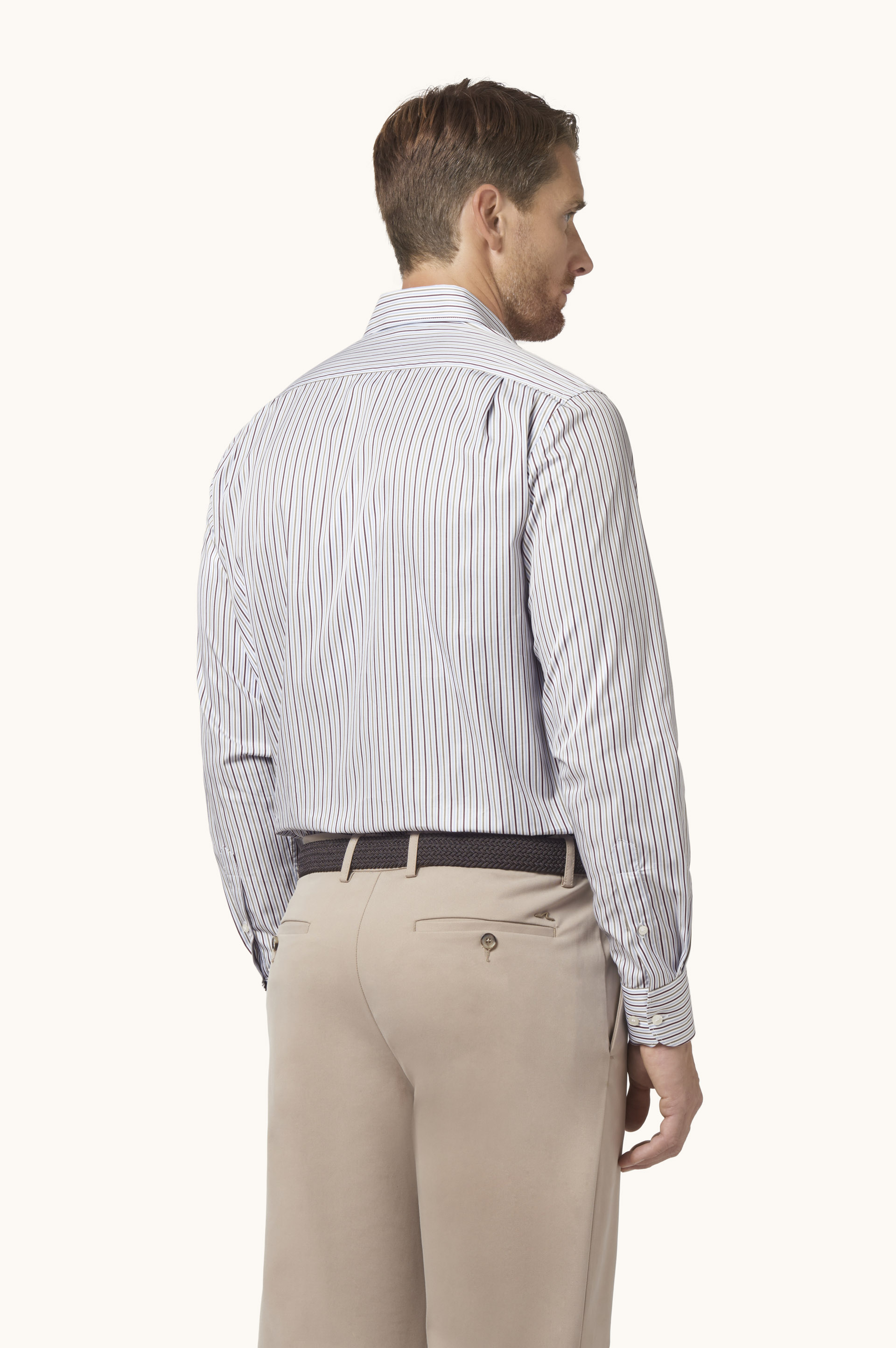 Cotton Twill Shirt with Striped Pattern image number 1