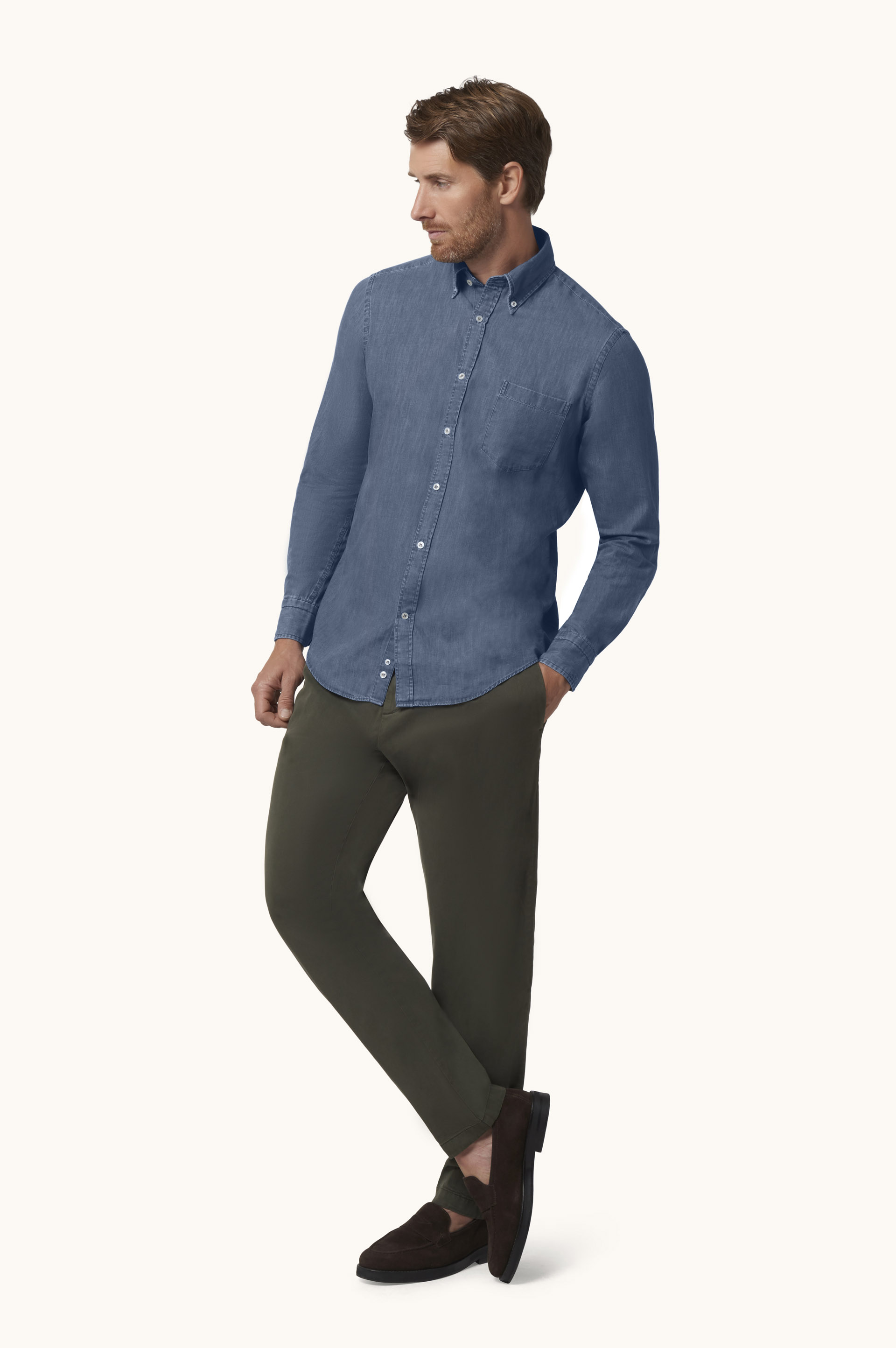 Camisa Soffio en denim ligero image number 2