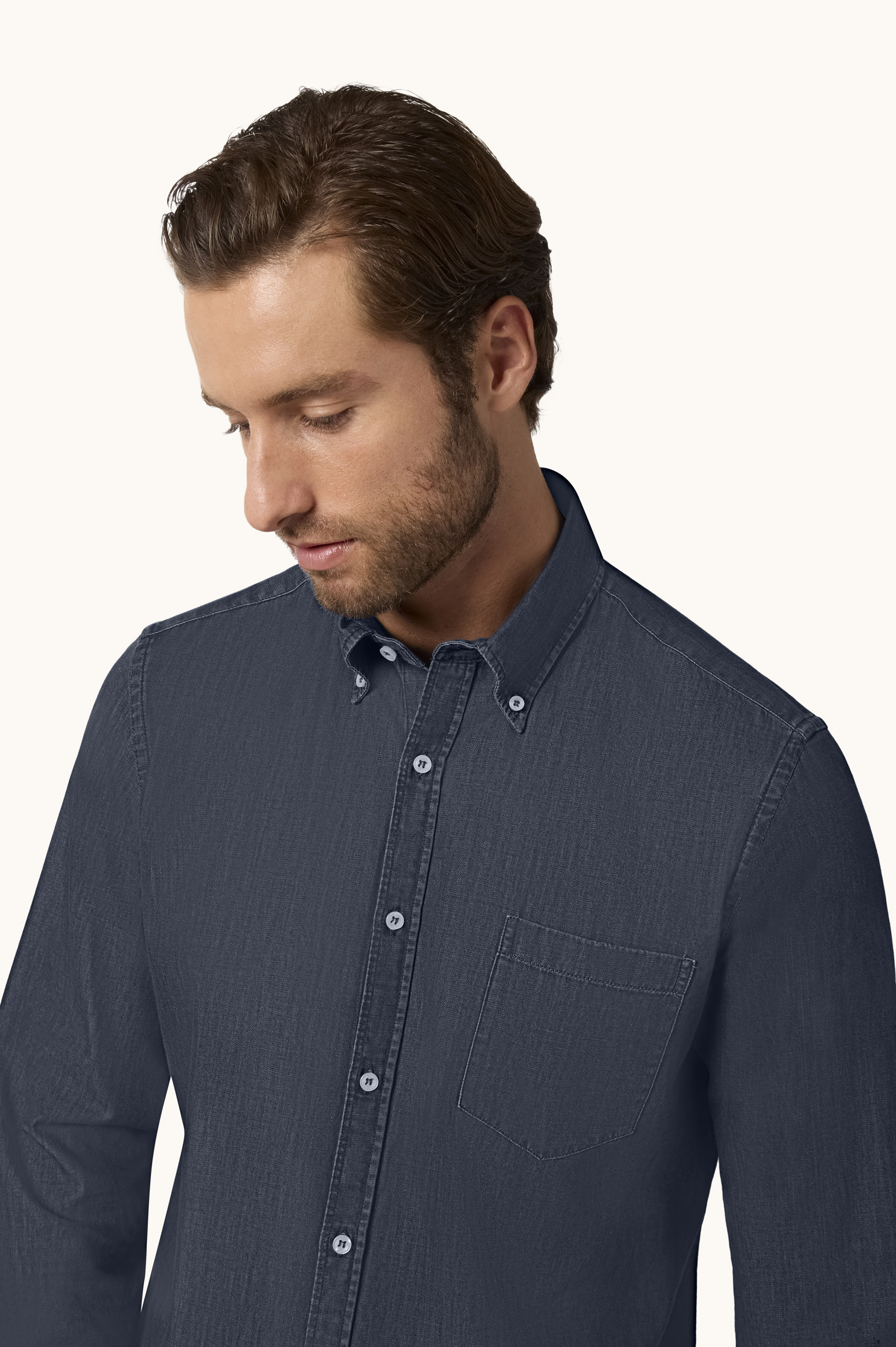 Camisa Soffio en denim ligero image number 4