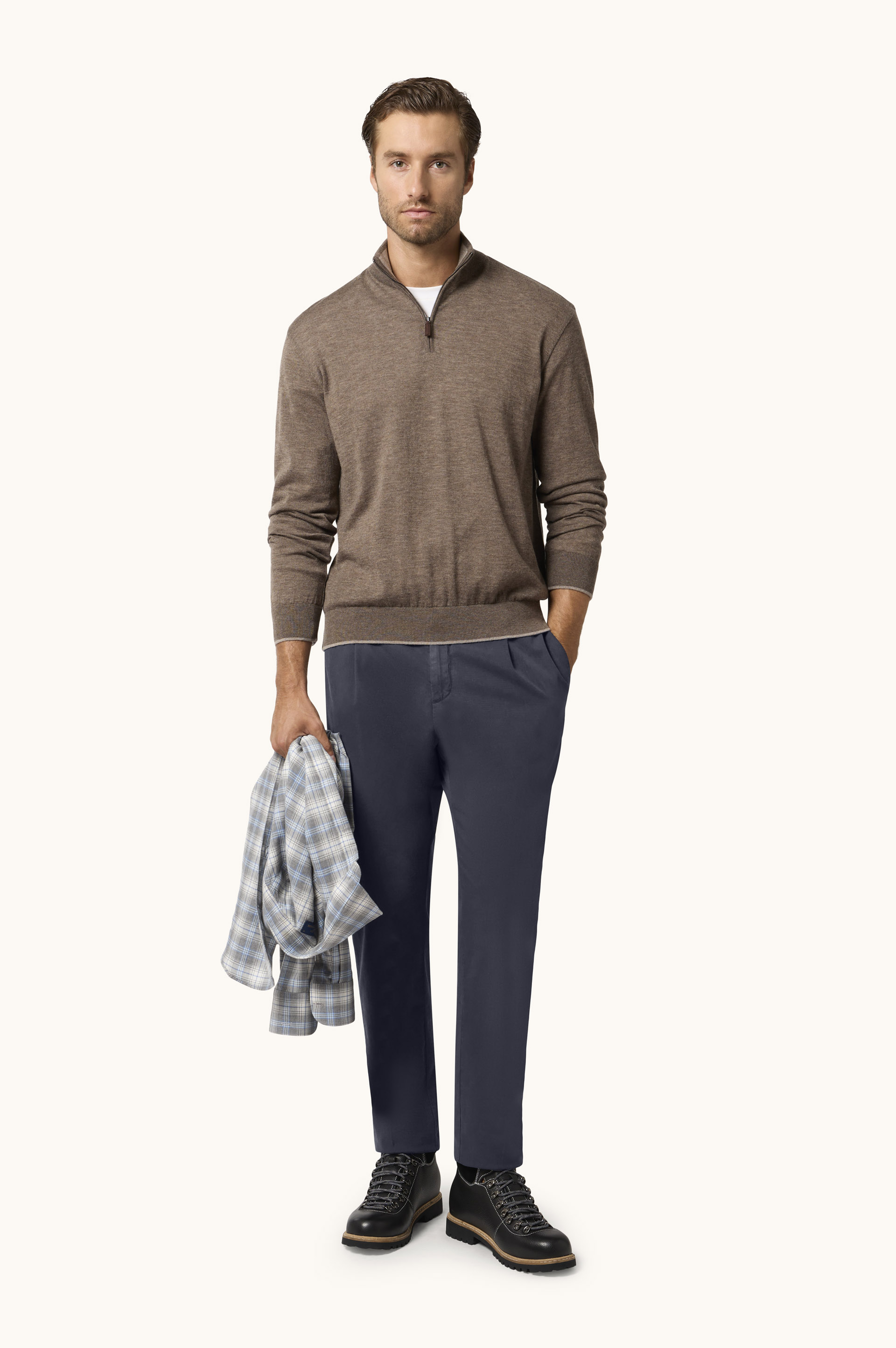 X-Soft Garment-Dyed Chino Trousers image number 2