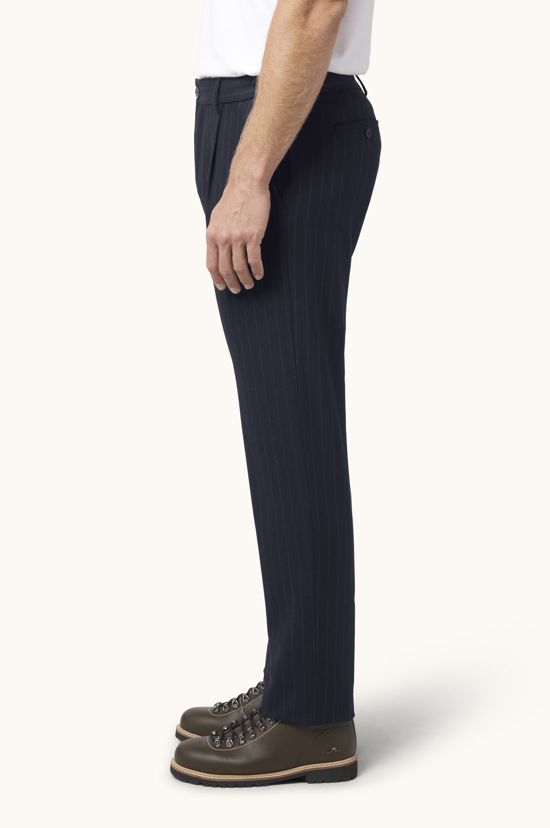 Pinstripe Wool Lucca Trousers image number 3
