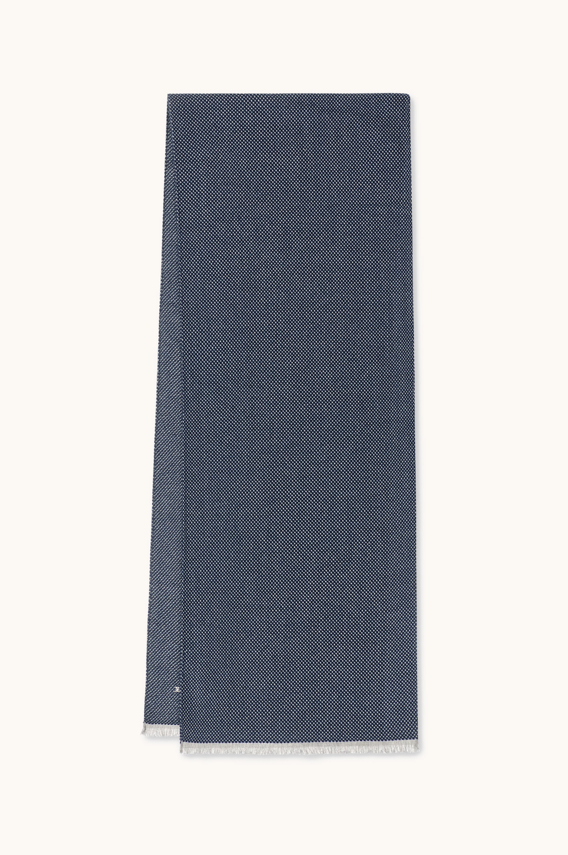 Wool scarf with logo embroidery image number 2