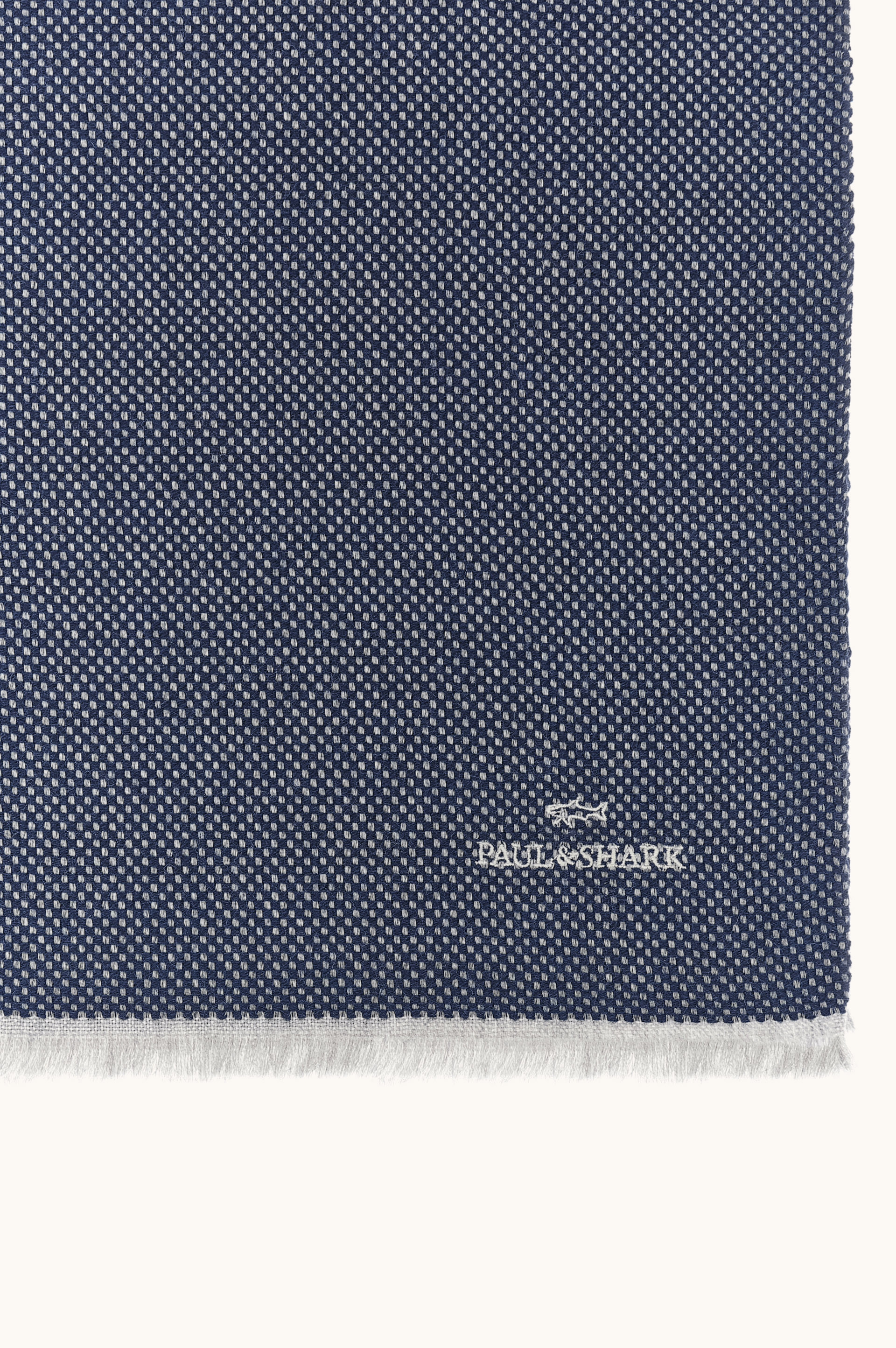 Wool scarf with logo embroidery image number 1
