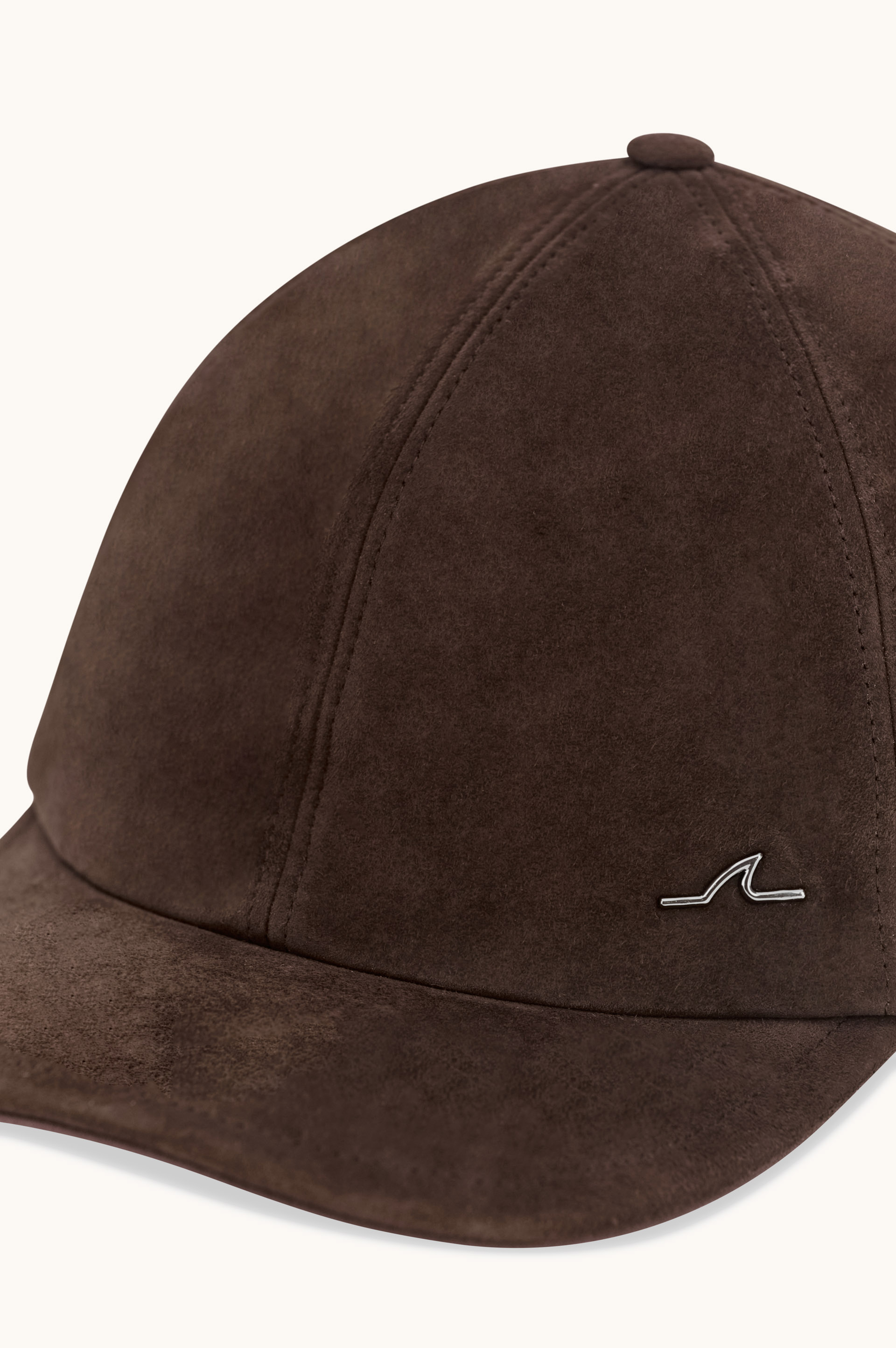 Aqualeather Suede Baseball Cap with Metal Shark Fin image number 1