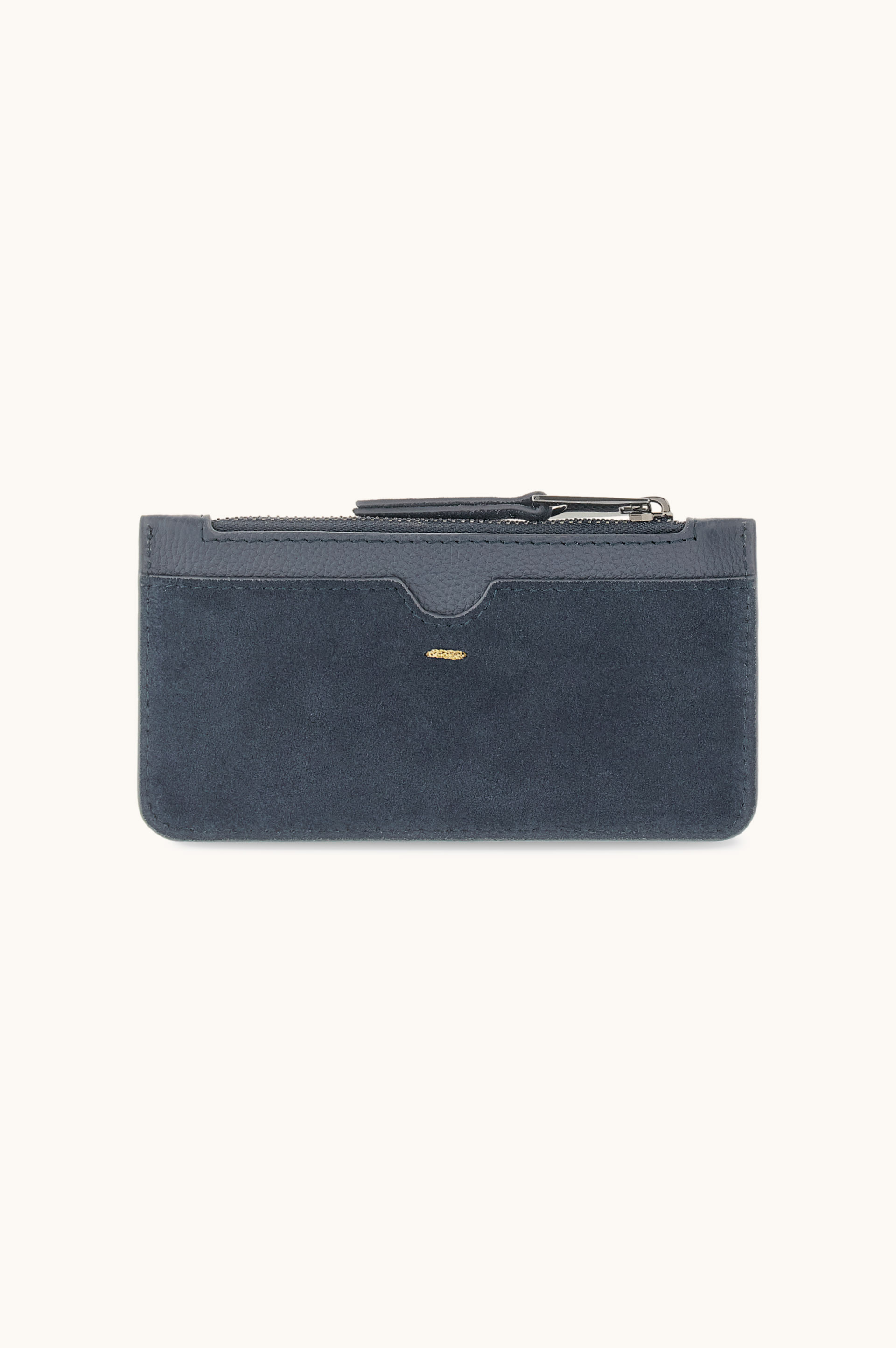 Firenze card holder in leather and suede image number 1