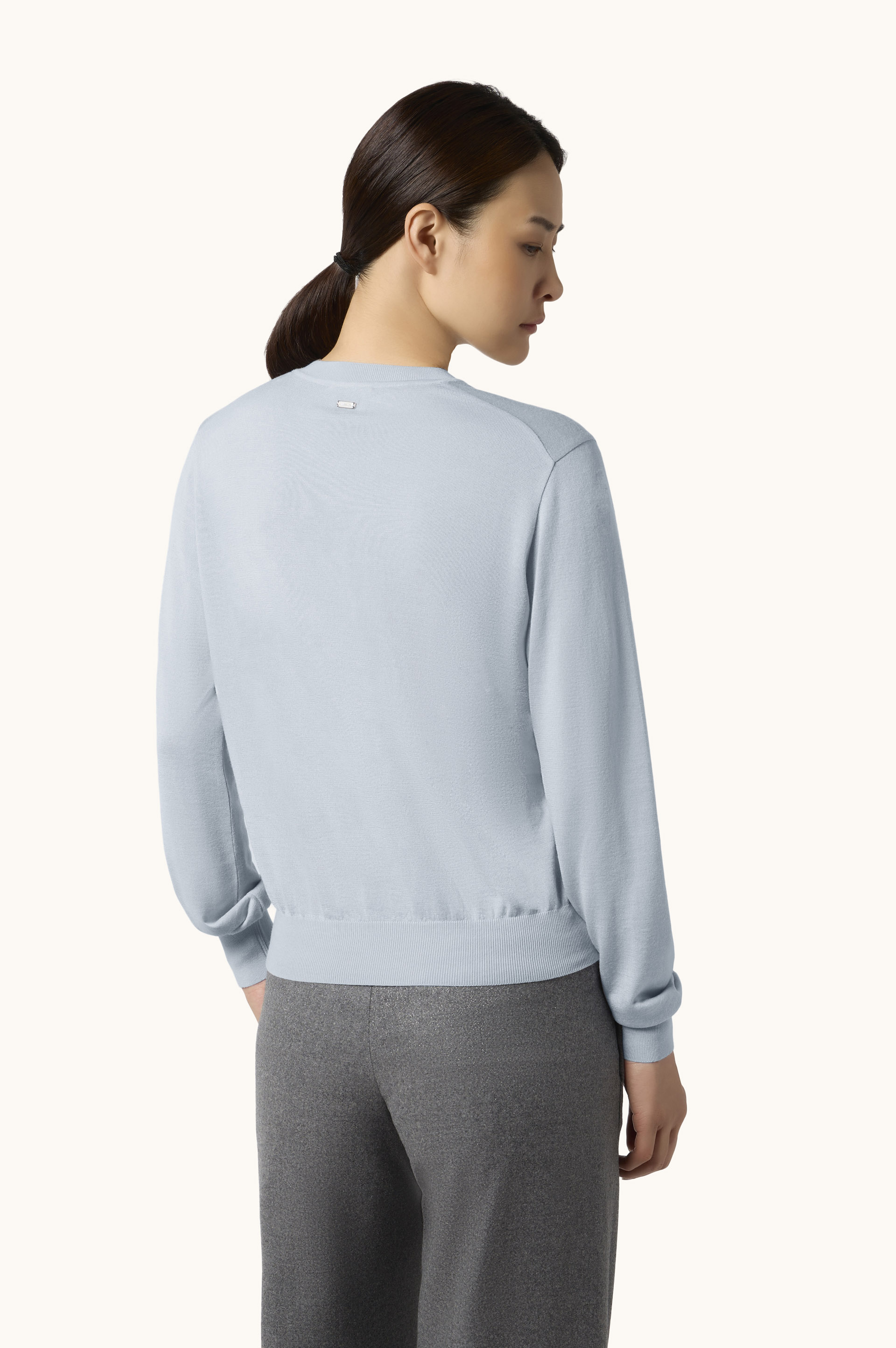 Wool and Silk Crewneck Sweater image number 3