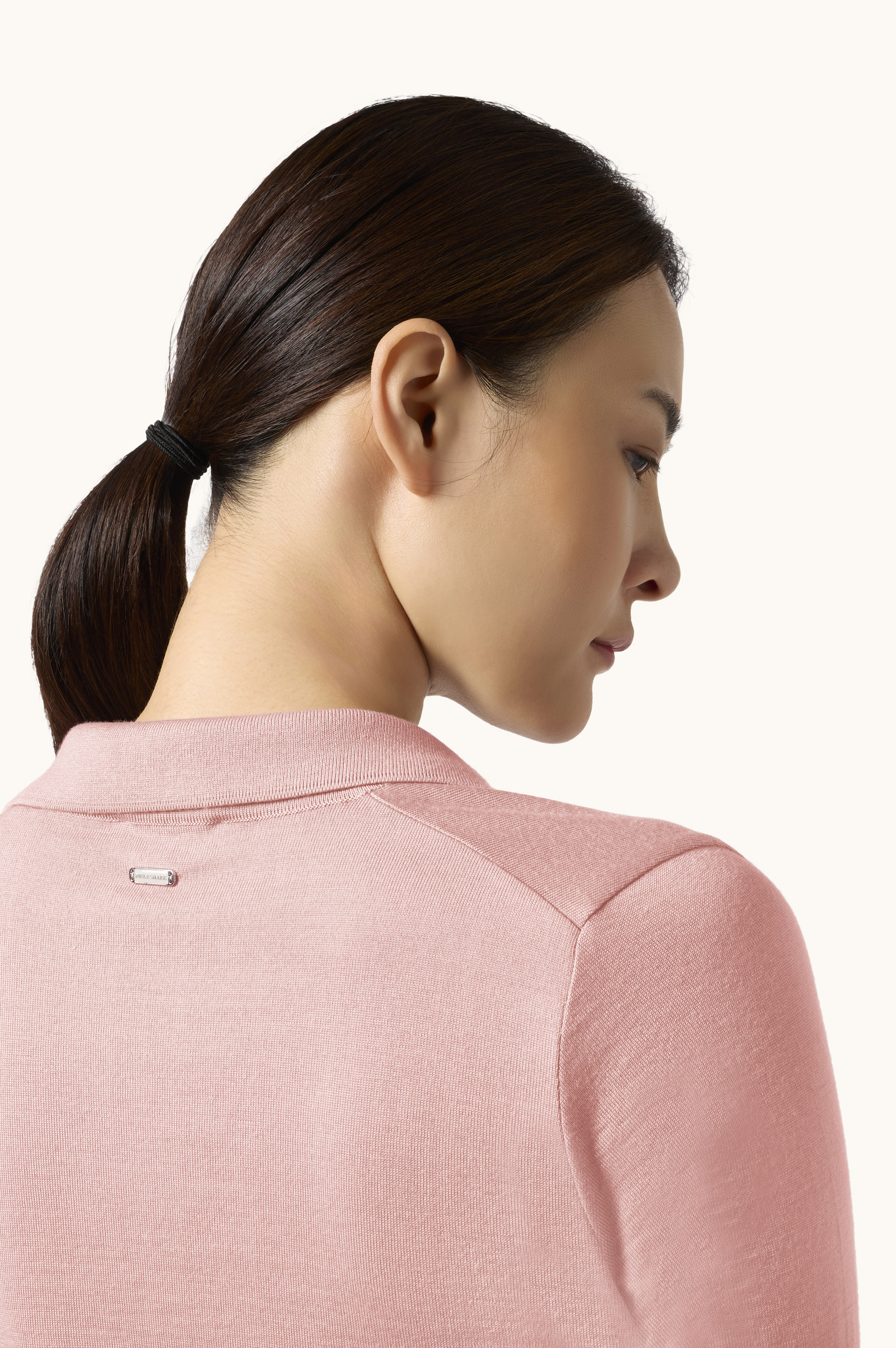 Wool and Silk Open-Collar Polo image number 5