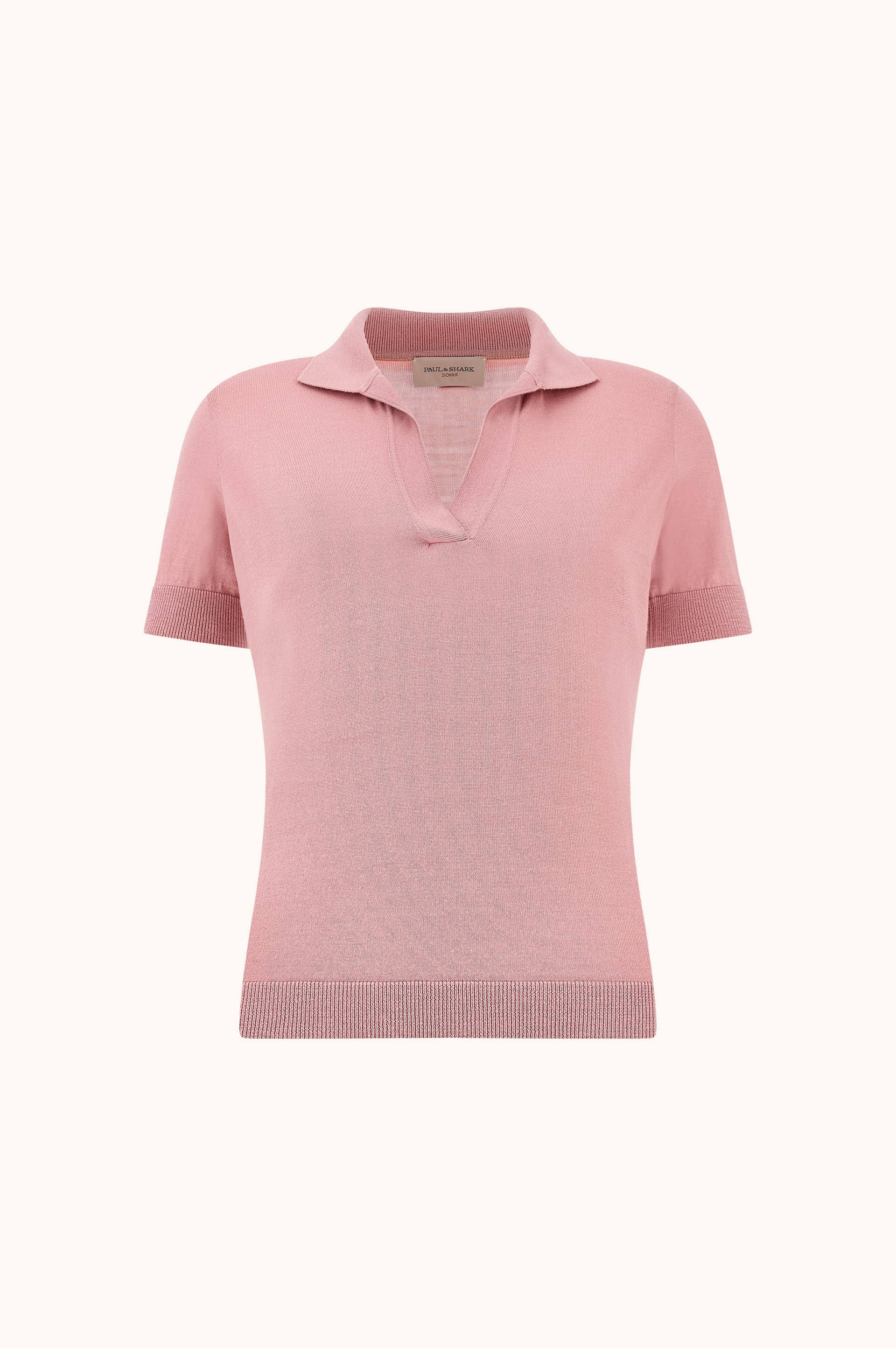 Wool and Silk Open-Collar Polo image number 1