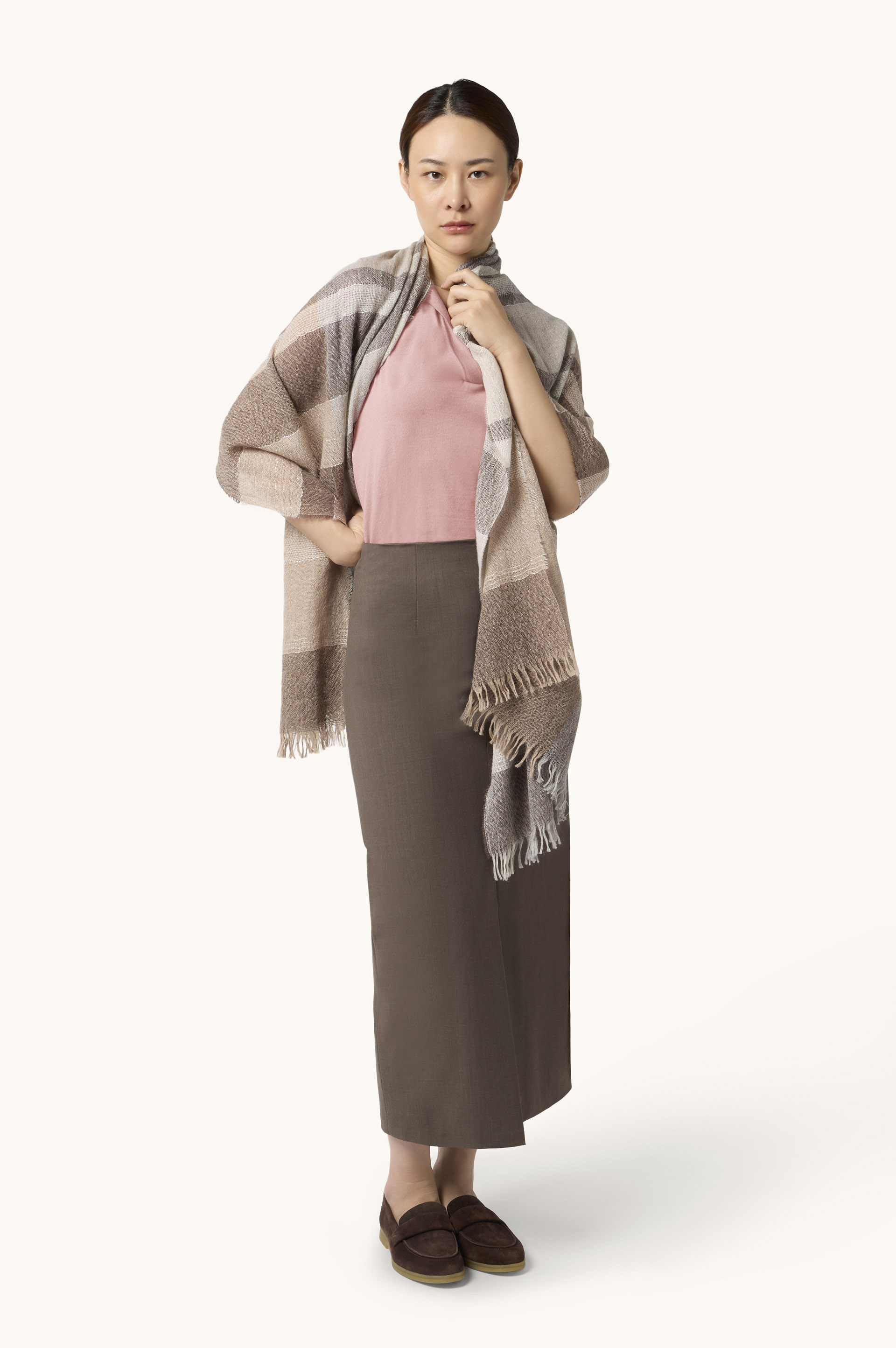 Wool and Silk Open-Collar Polo image number 2