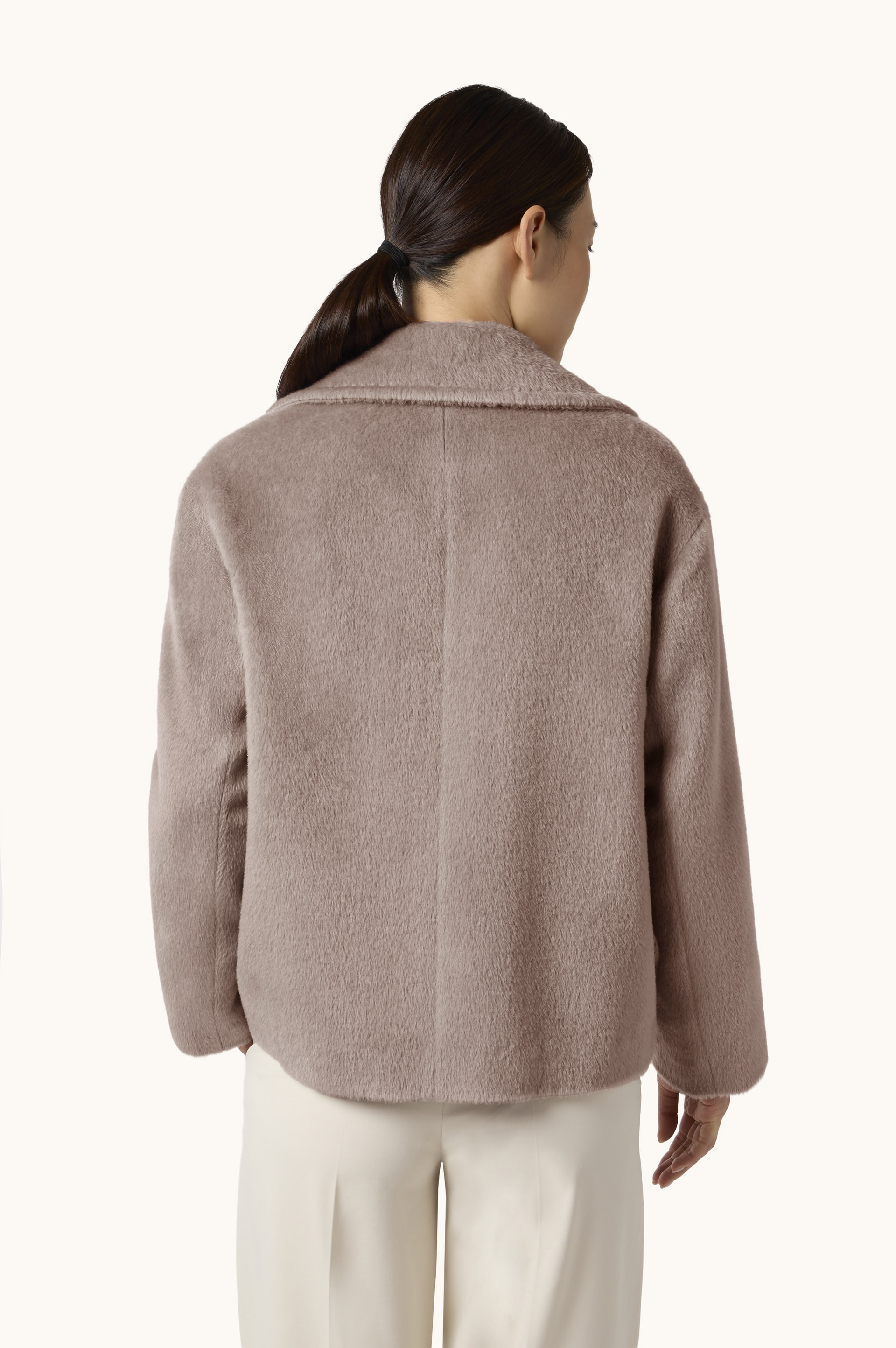 Wool and Baby Llama Blend Peacoat image number 3