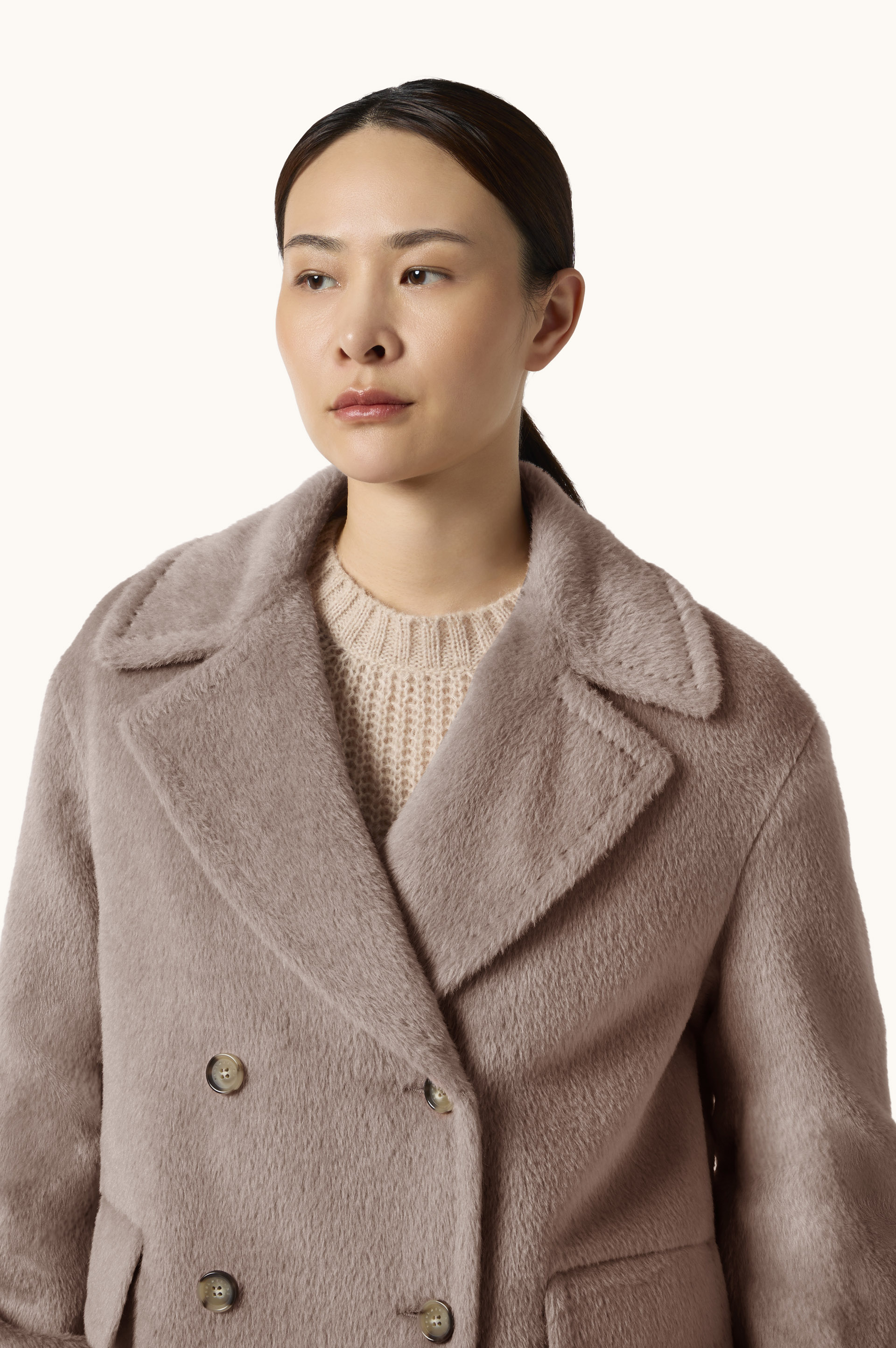 Wool and Baby Llama Blend Peacoat image number 4