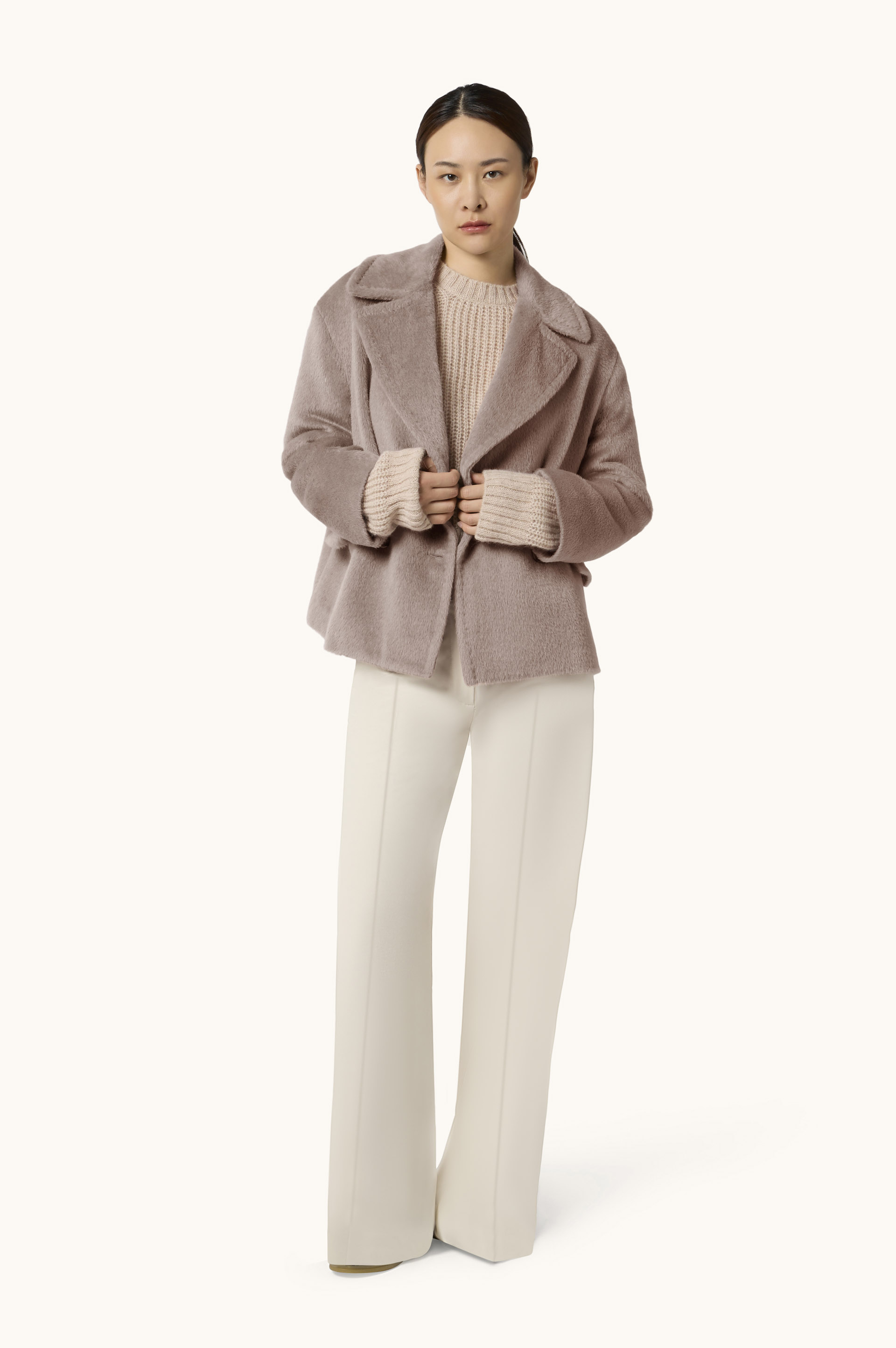 Wool and Baby Llama Blend Peacoat image number 2