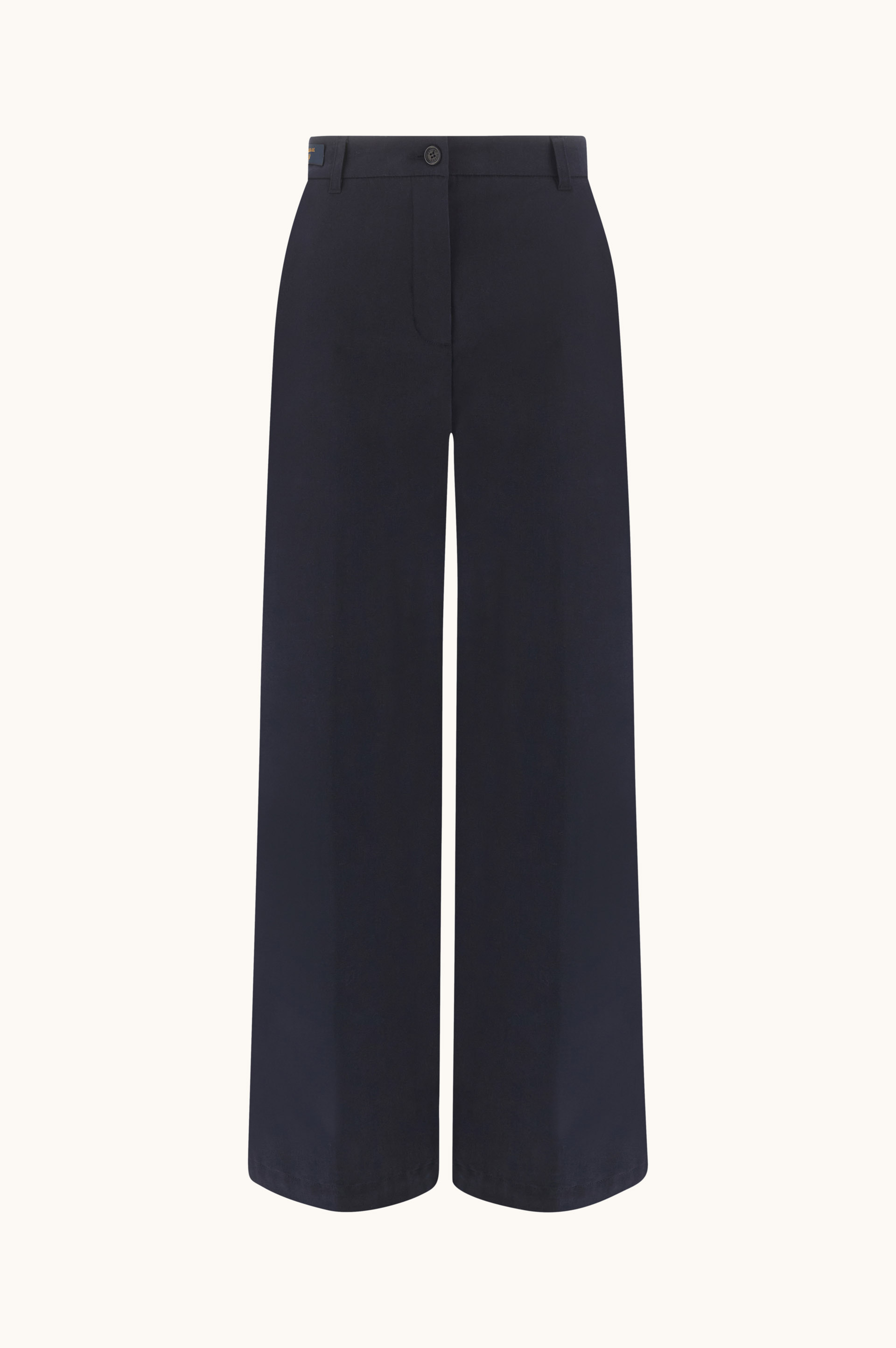 Stretch Cotton Twill Palazzo Trousers image number 1