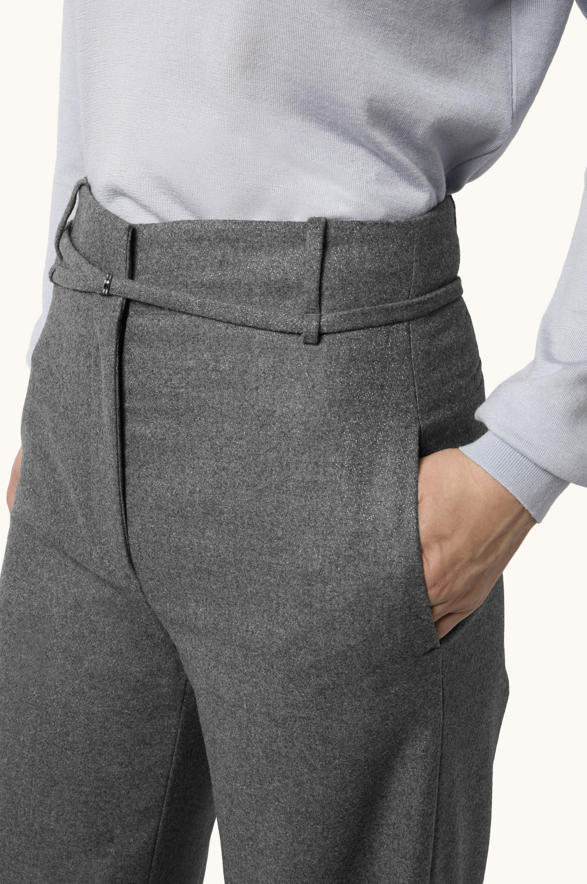 Palazzo Wool Trousers image number 4