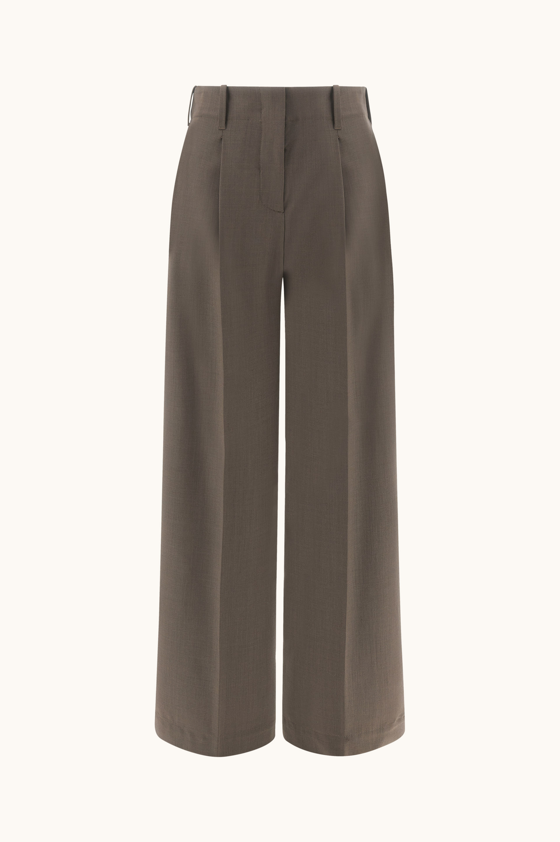 Pleated Palazzo Trousers in Tech Wool image number 1