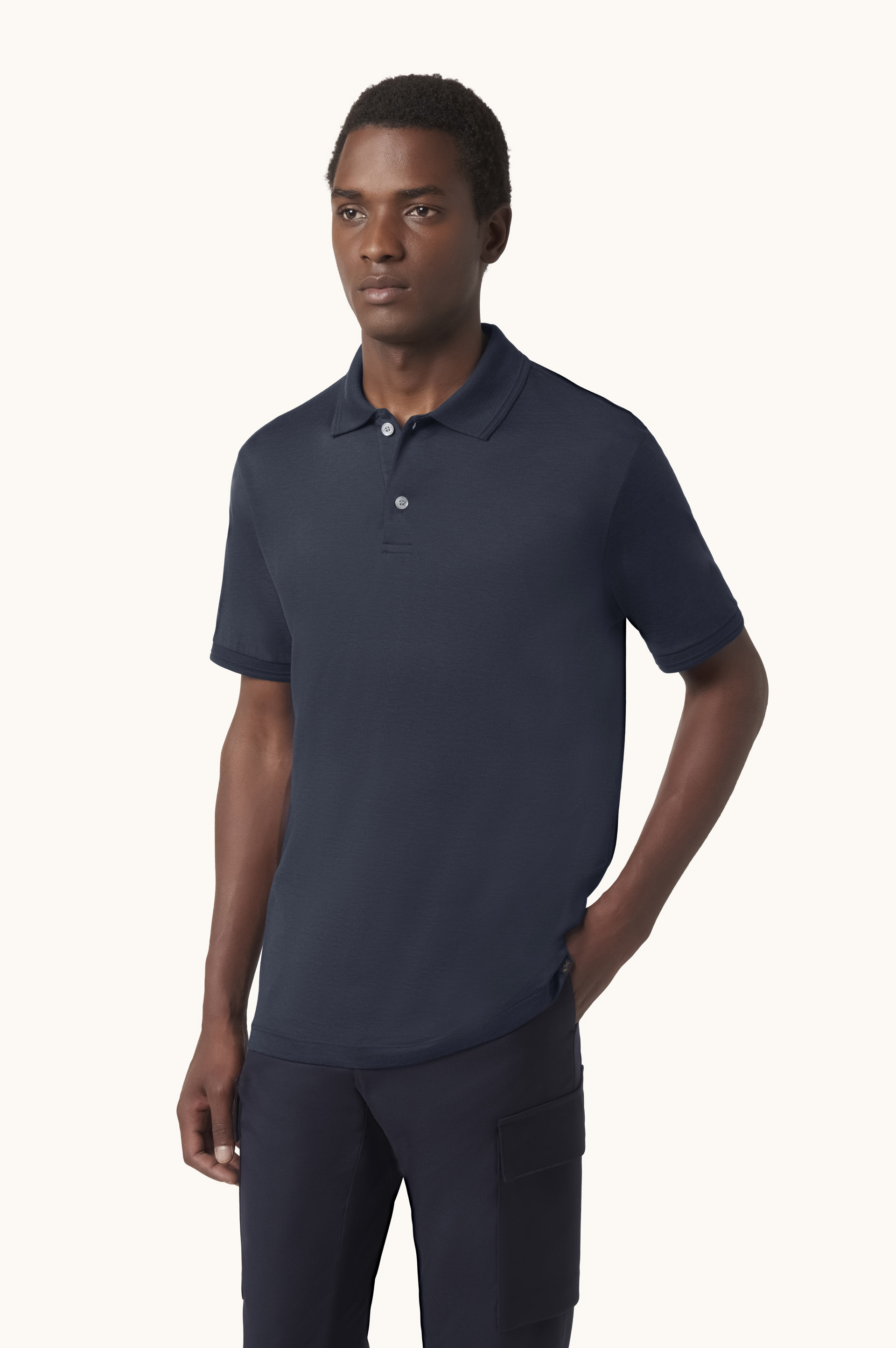 Cotton and silk polo image number 0