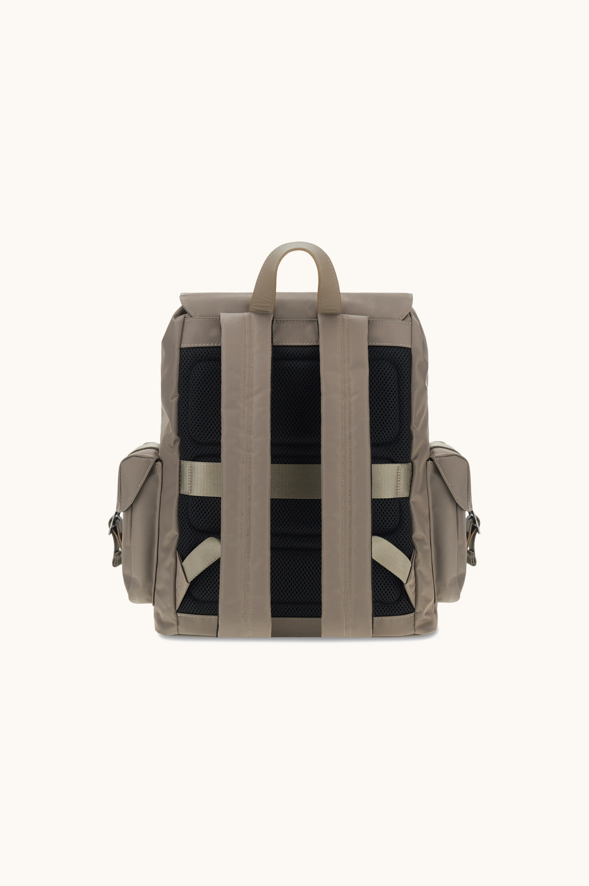 Sac &agrave; dos Milano en nylon avec finitions en cuir image number 1