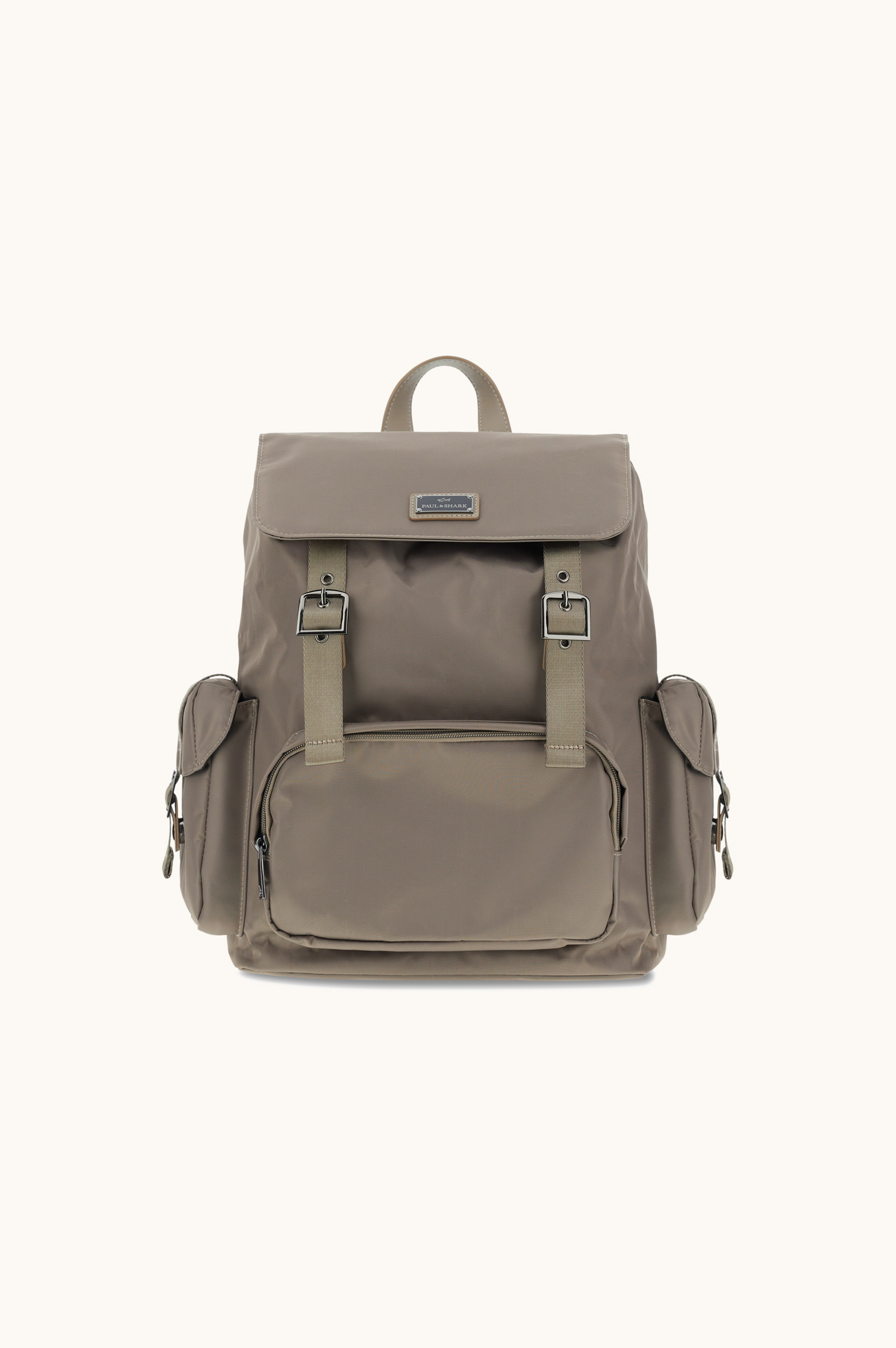 Sac &agrave; dos Milano en nylon avec finitions en cuir image number 0