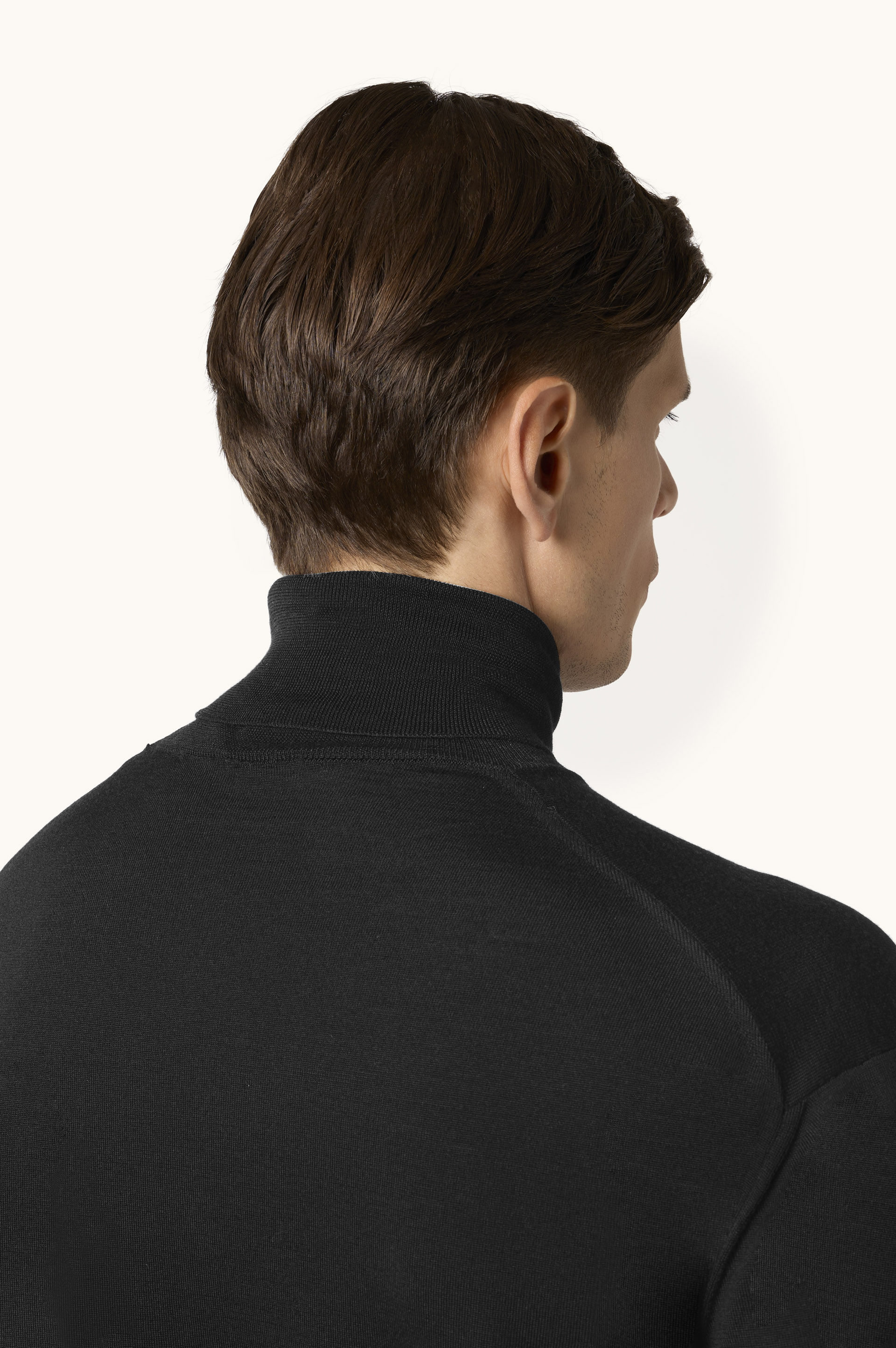 Superfine 140's Merino Wool Turtleneck Sweater image number 5
