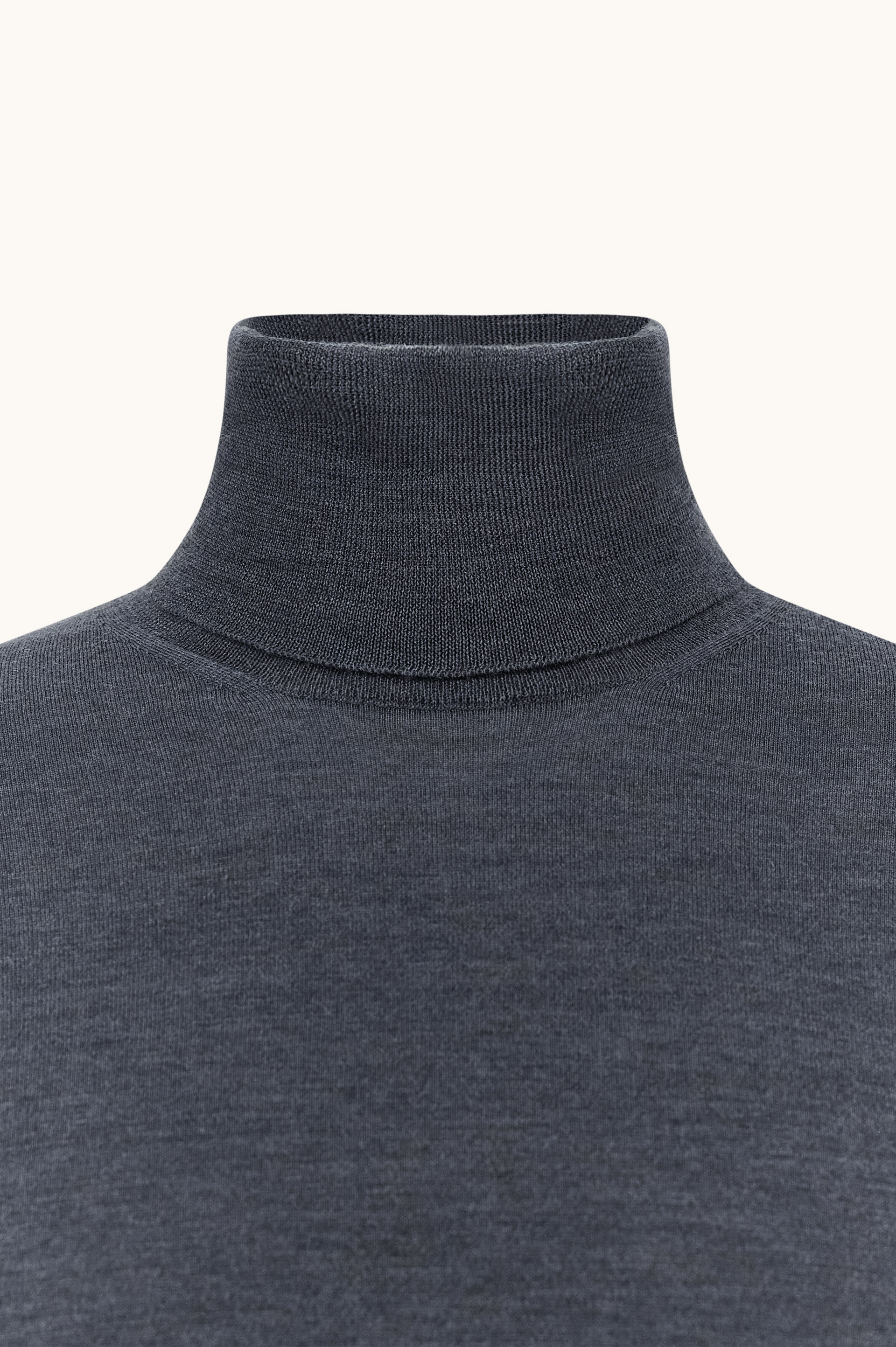 Superfine 140's Merino Wool Turtleneck Sweater image number 5