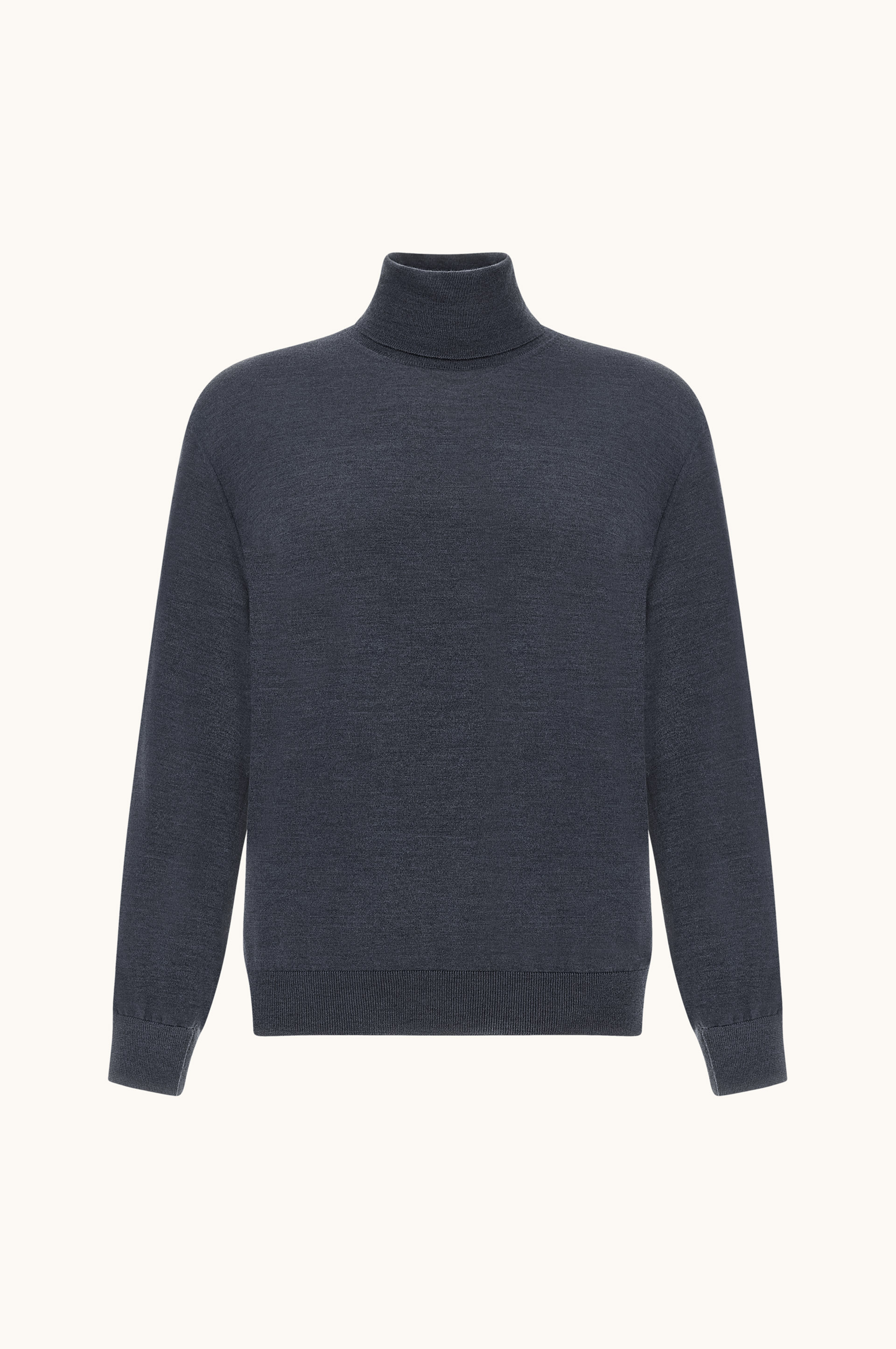 Superfine 140's Merino Wool Turtleneck Sweater image number 1