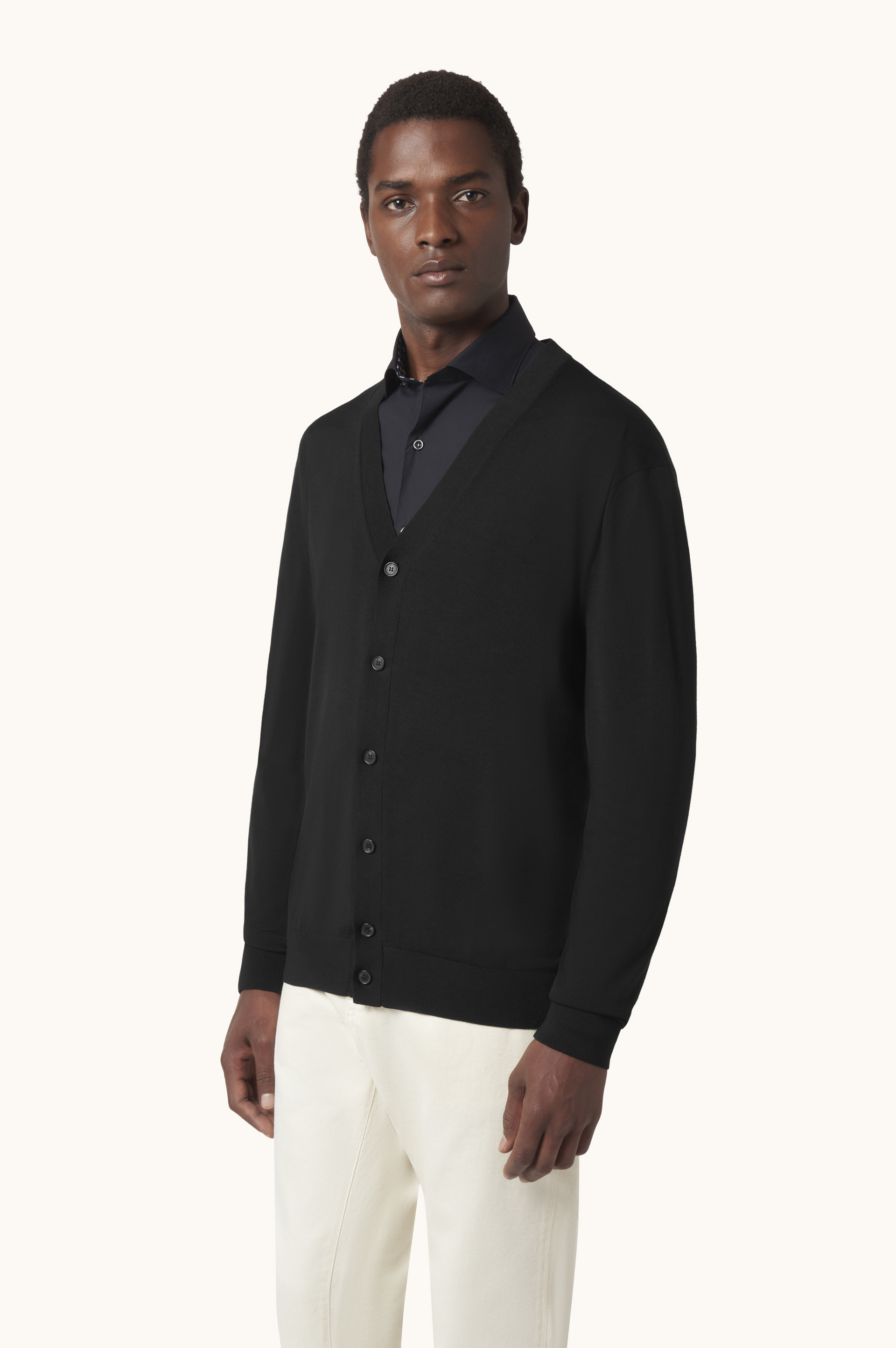 Superfine 140's Merino Wool Cardigan image number 0