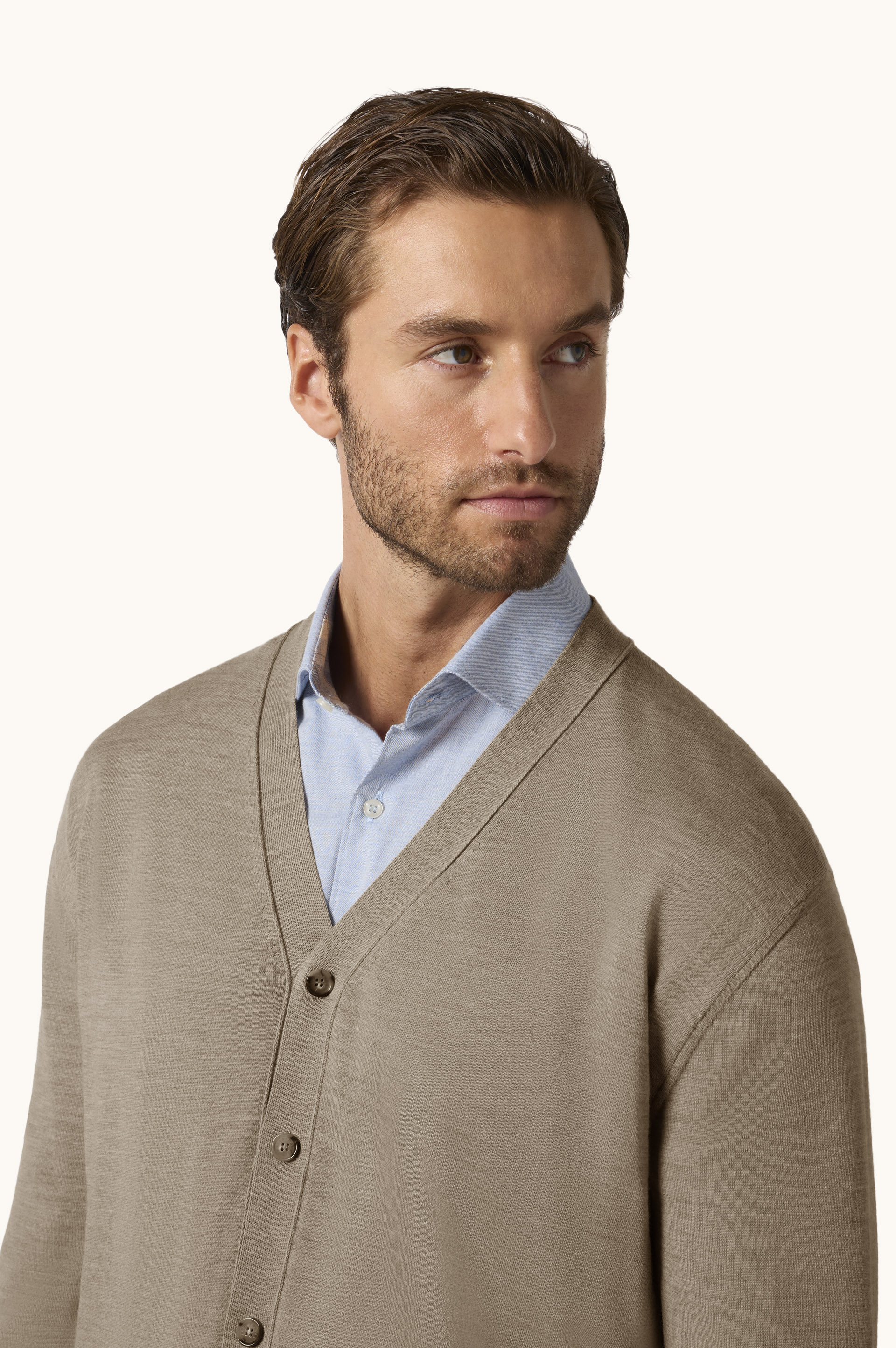 Superfine 140's Merino Wool Cardigan image number 4