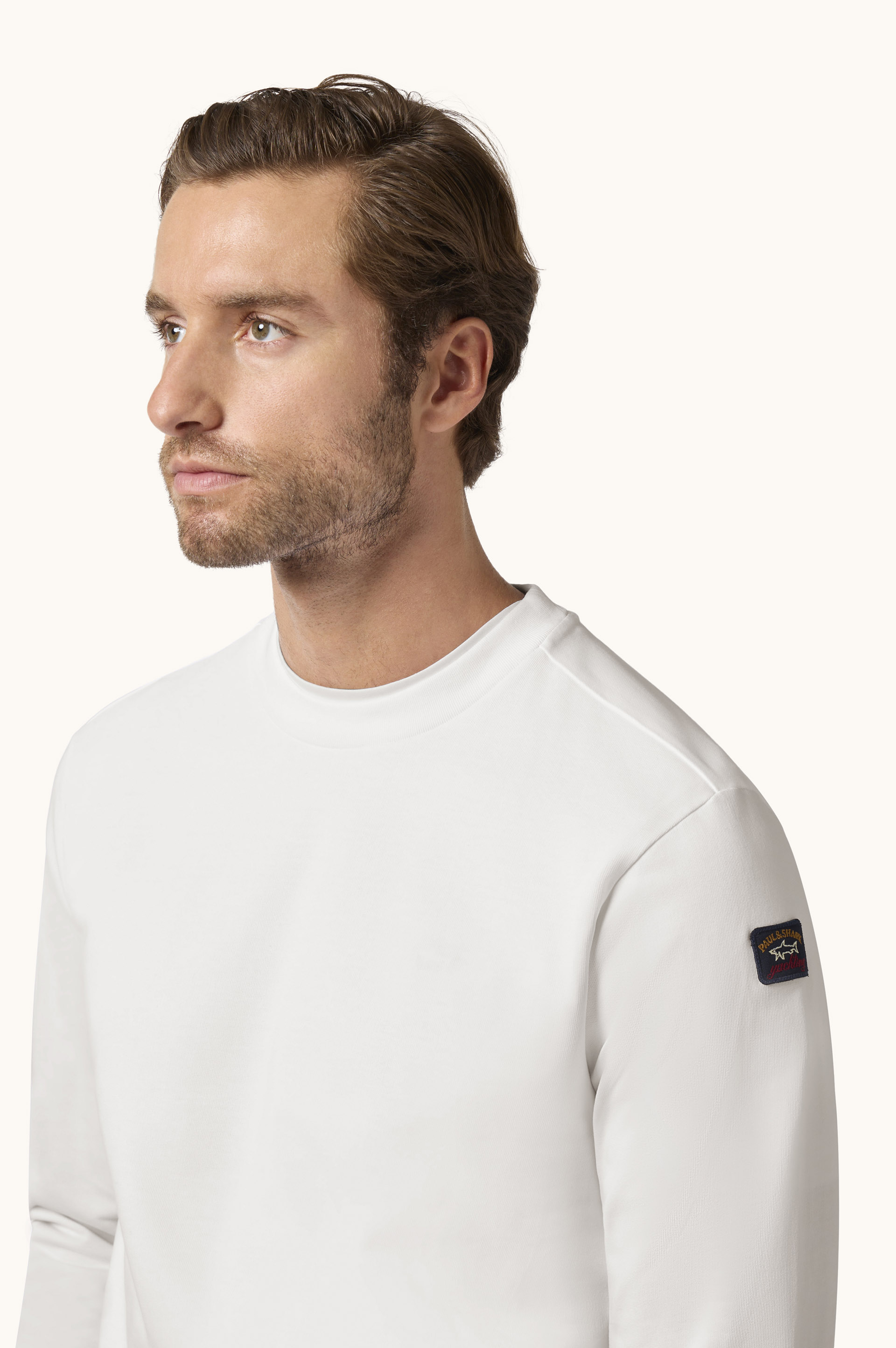 Sweat-shirt en coton avec badge iconique image number 4